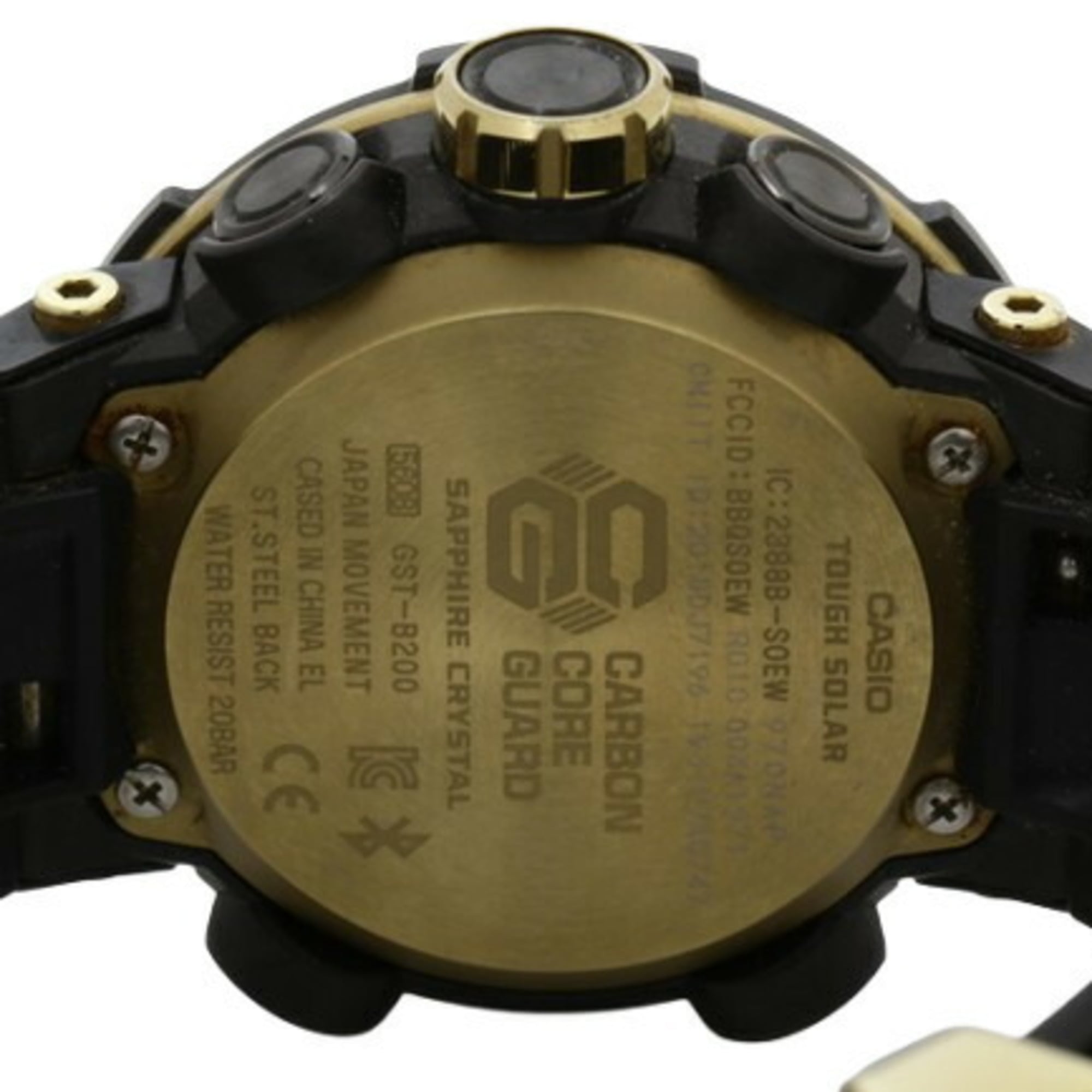 CASIO G-SHOCK G-STEEL GST-B200X-1A9JF herenhorloge, zwart koolstofvezel, roestvrij staal, kunsthars, Bluetooth, zonne-energie, analoog-digitaal