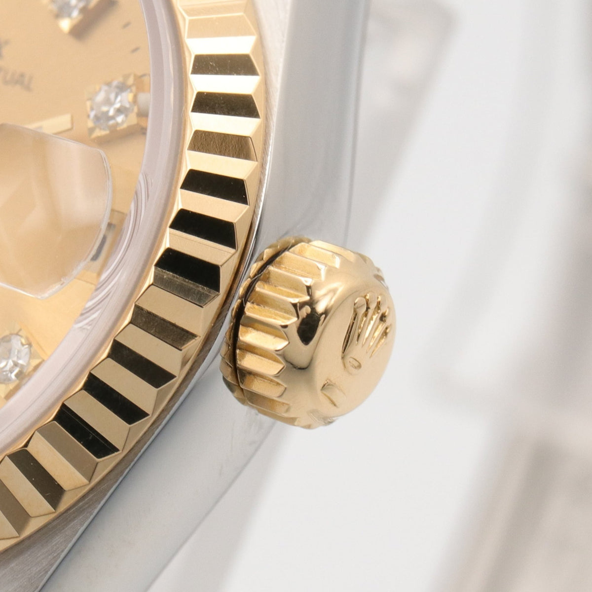 Rolex Datejust 10P Diamond 69173G Champagne, Gold Dial 26mm Watch