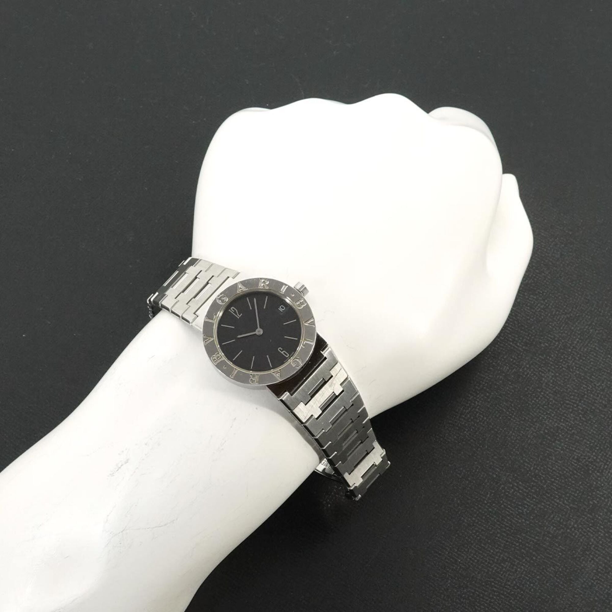 BVLGARI BB30SS Boys' Watch Date Black Quartz