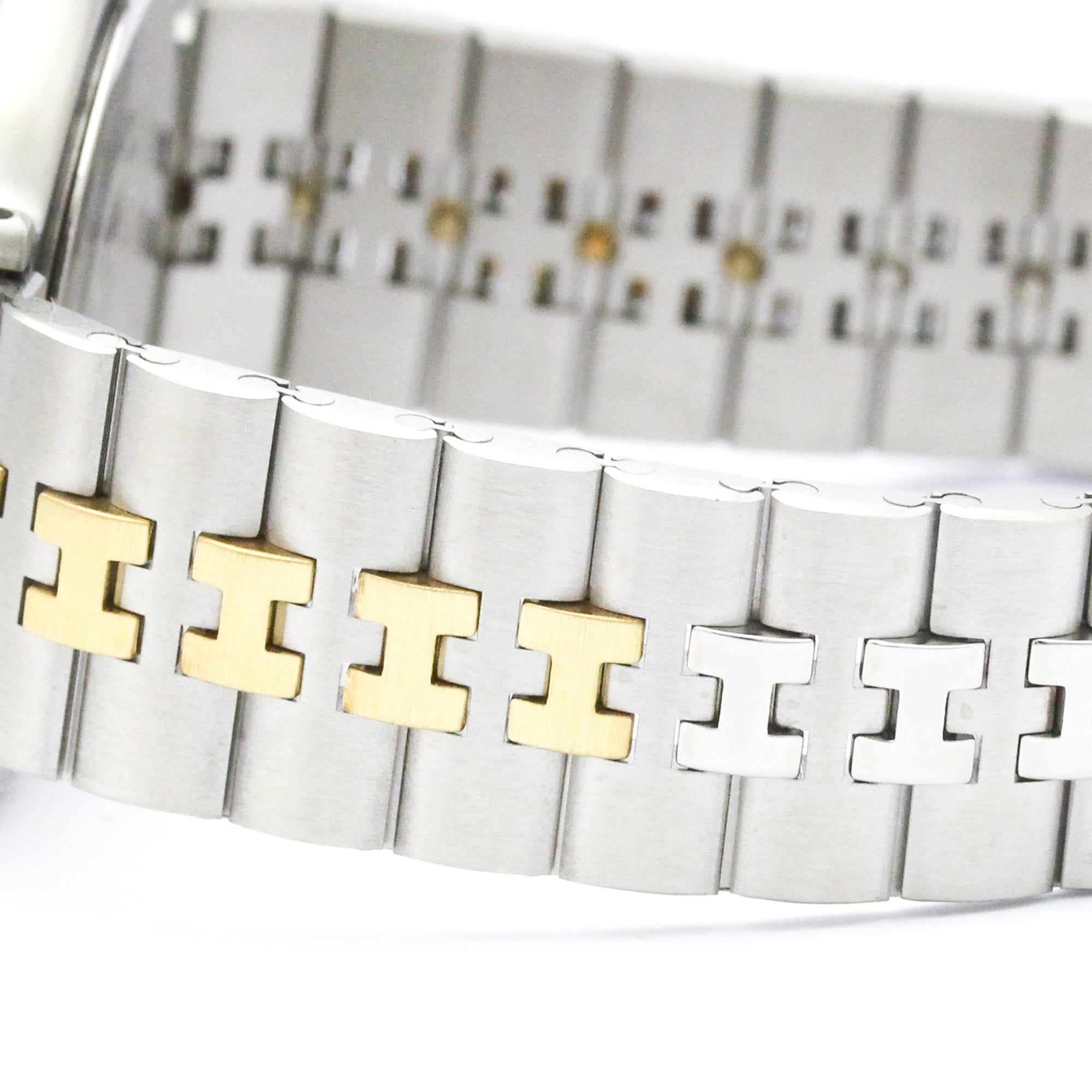 HERMES Captain Nimo QuarzUnisexuhr aus vergoldetem Stahl
