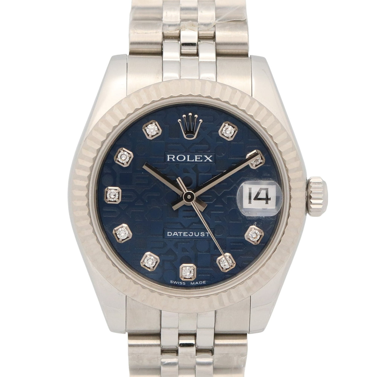 Rolex Datejust 10P Diamond 178274G Blaues Zifferblatt 31 mm Uhr