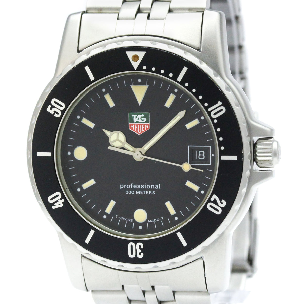 TAG Heuer Professional 929.206G Schwarz Zifferblatt 40mm Uhr