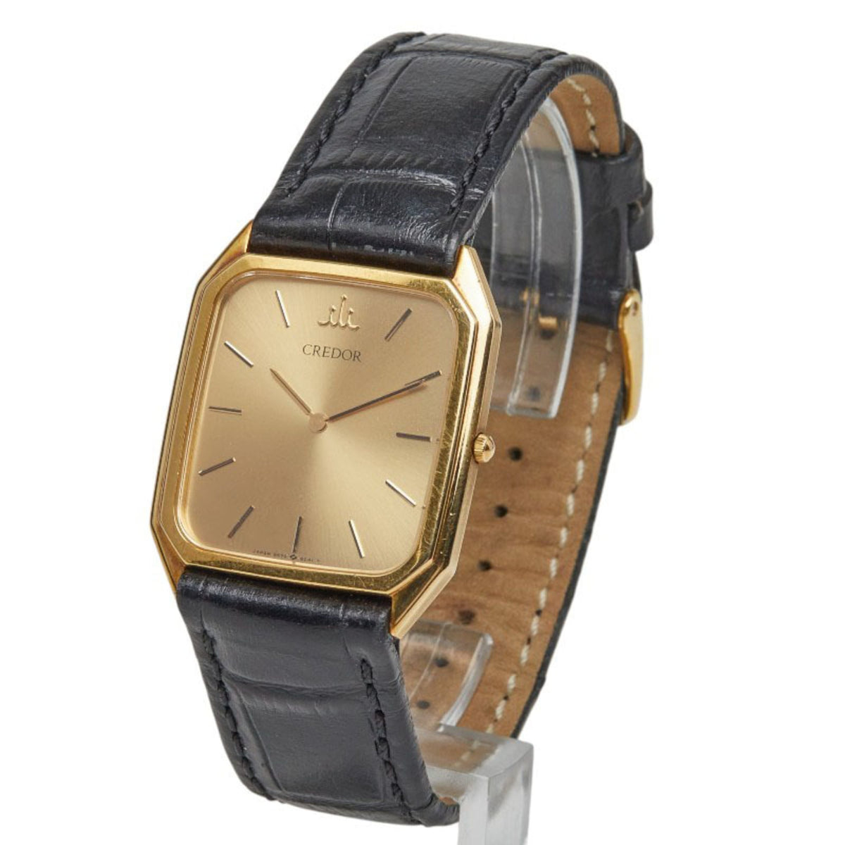 Seiko Credor Vintage Aftermarket Strap Model 9570-5040 Gold Dial 29mm Watch