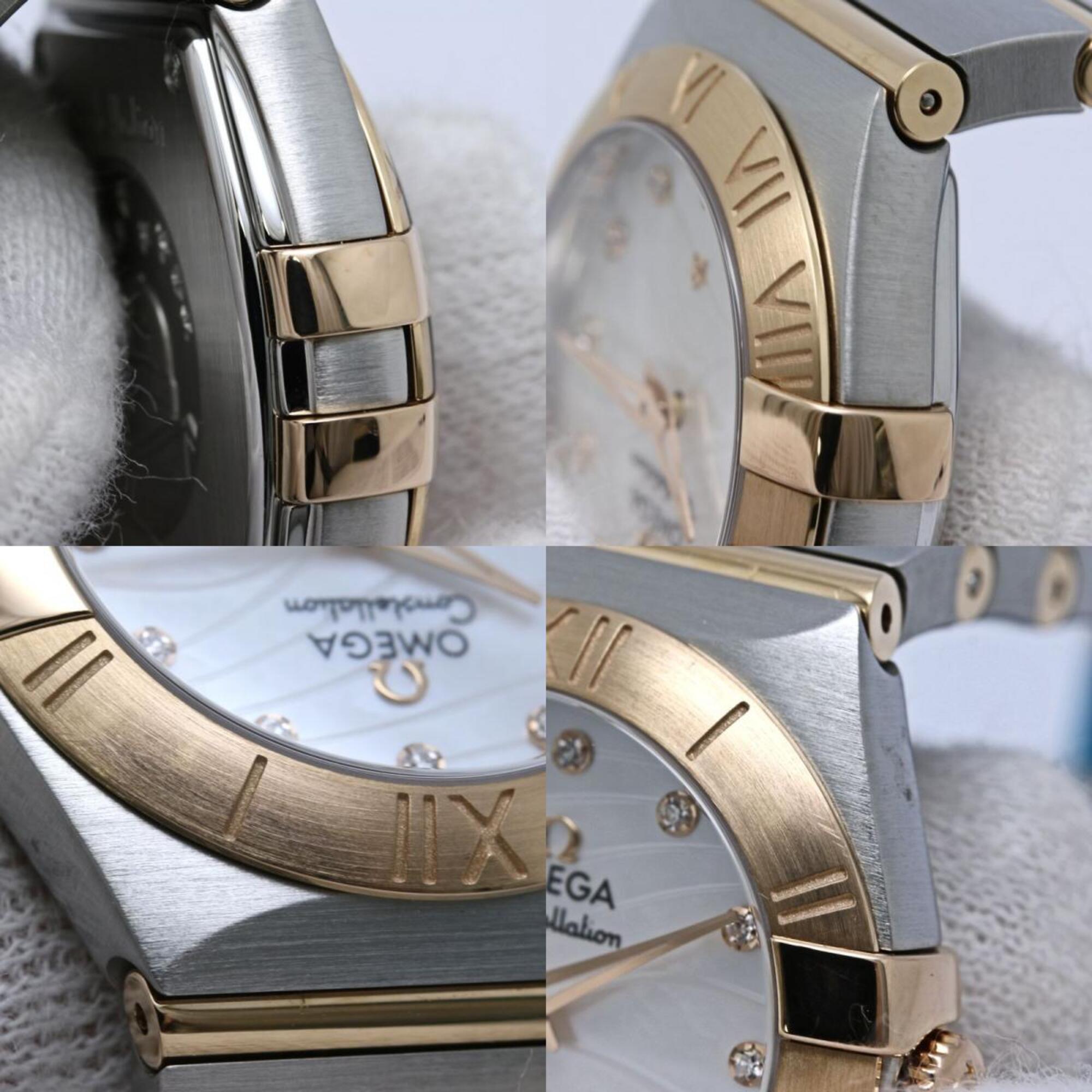 OMEGA Constellation Brushed 12P Diamond 123.20.27.60.55.006 Wo SSx18KRG Rose Gold 40557