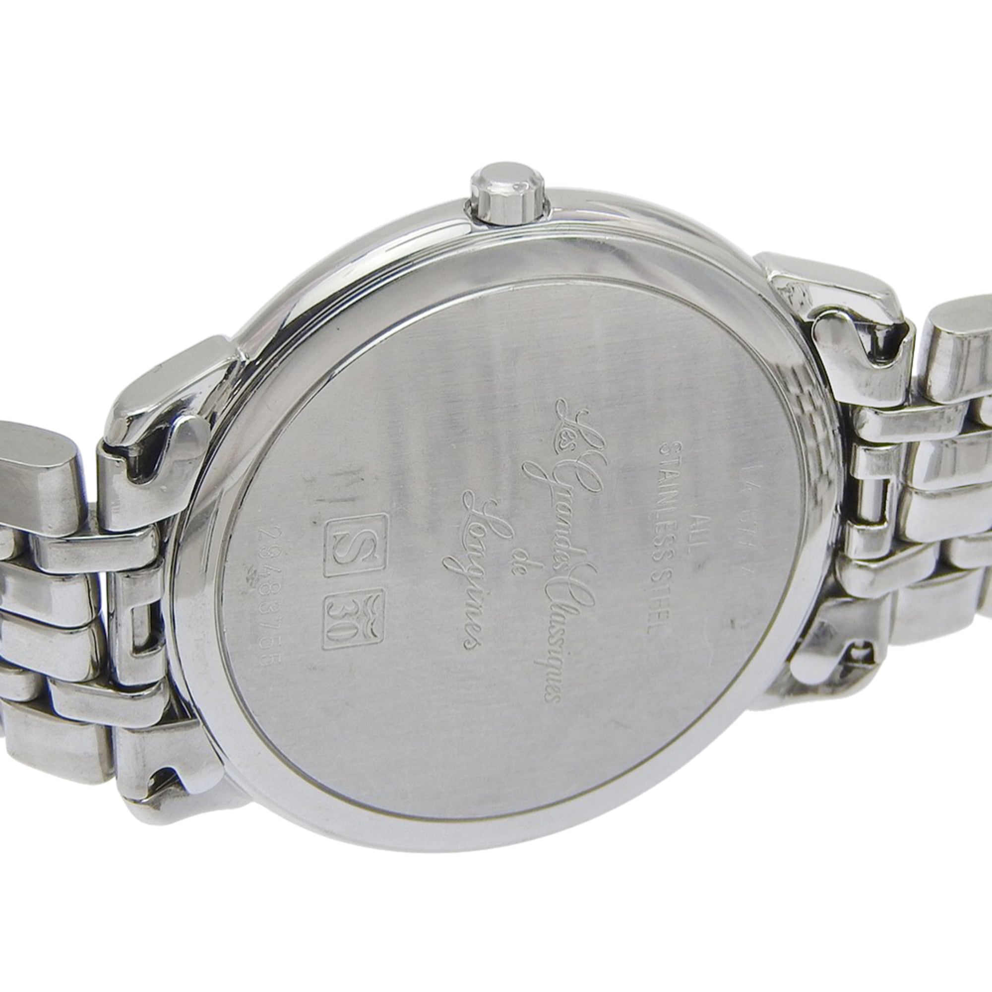 Longines Grand Classic L4.677.4 roestvrijstalen quartz-horloge met analoge wijzerplaat en grijze wijzerplaat – dames