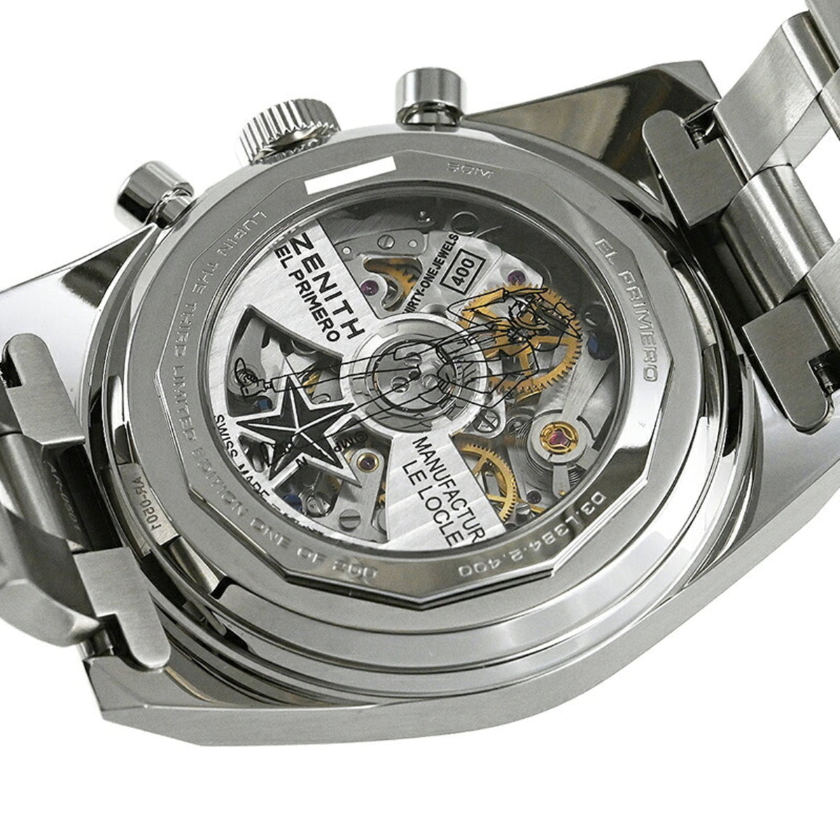 Zenith Chronomaster A384 Revival Lupin III Second Edition 03.L384-2.400/07.M384 Black, White Dial 37mm Watch