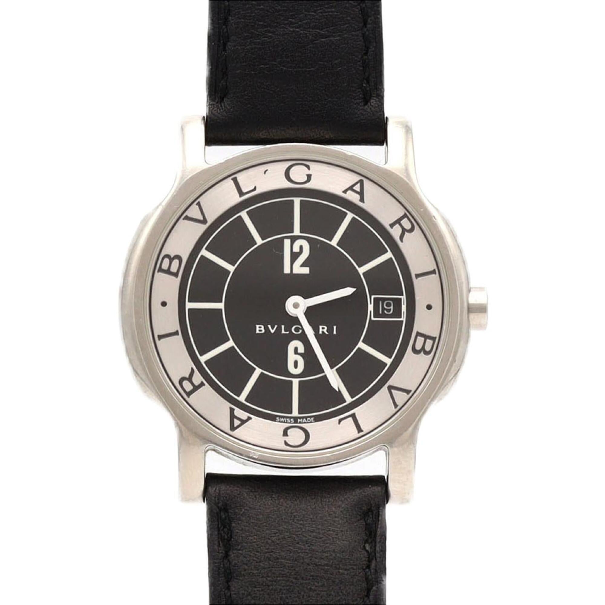 Bvlgari Bulgari Solotempo ST35S/ST35SLD Black Dial 35mm Watch