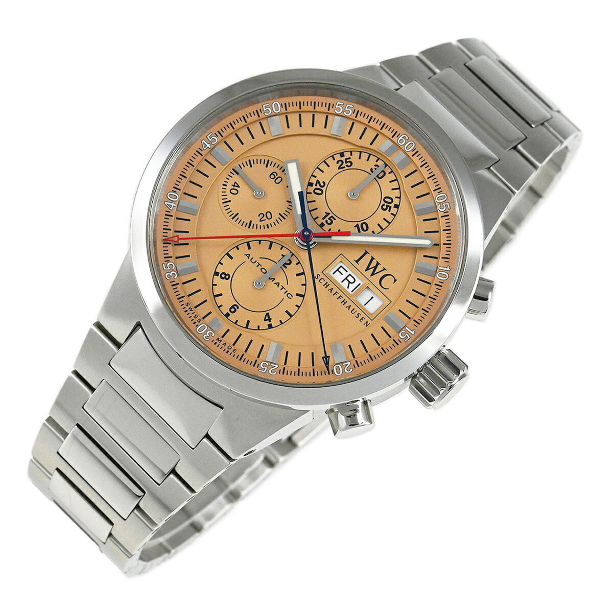 IWC GST Chrono Rattrapante IW371513 Lachs Rosa Zifferblatt 43 mm Uhr
