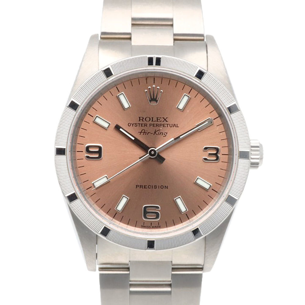 Rolex Air-King Oyster Perpetual 14010 Pink Dial 34mm Watch