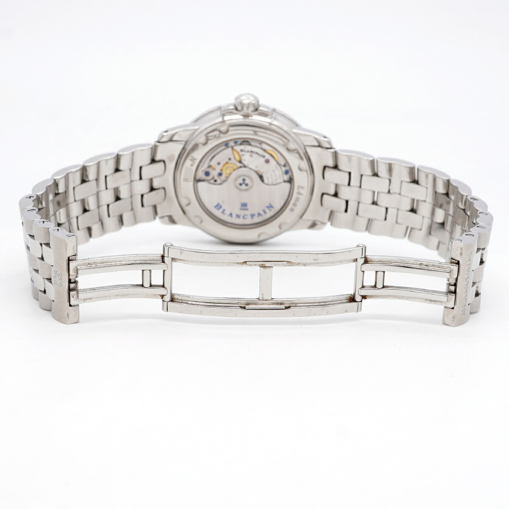 Montre Blancpain Leman 2150-1127-71 Blanc, cadran de 37 mm