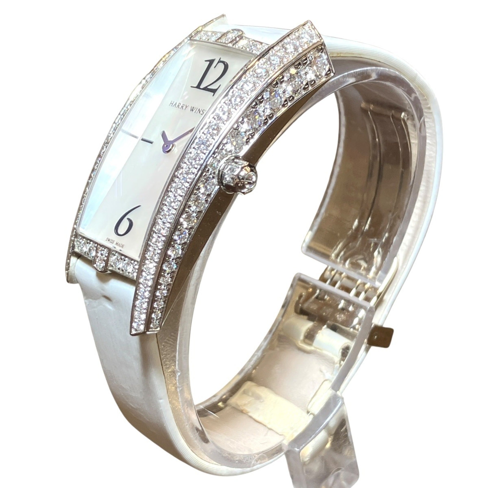 Montre Harry Winston Avenue Traffic 340LQW Blanc avec cadran de 19 mm