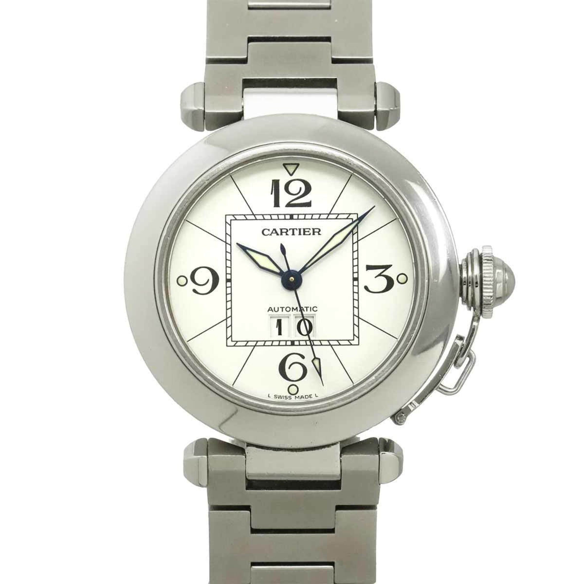 Cartier Pasha C Big Date W31055M7 White Dial 35mm Watch