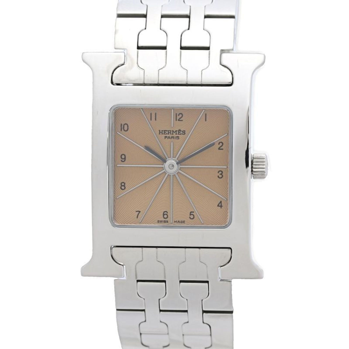 Hermes H- HH1.210.461/4804 Pink Dial 21mm Watch