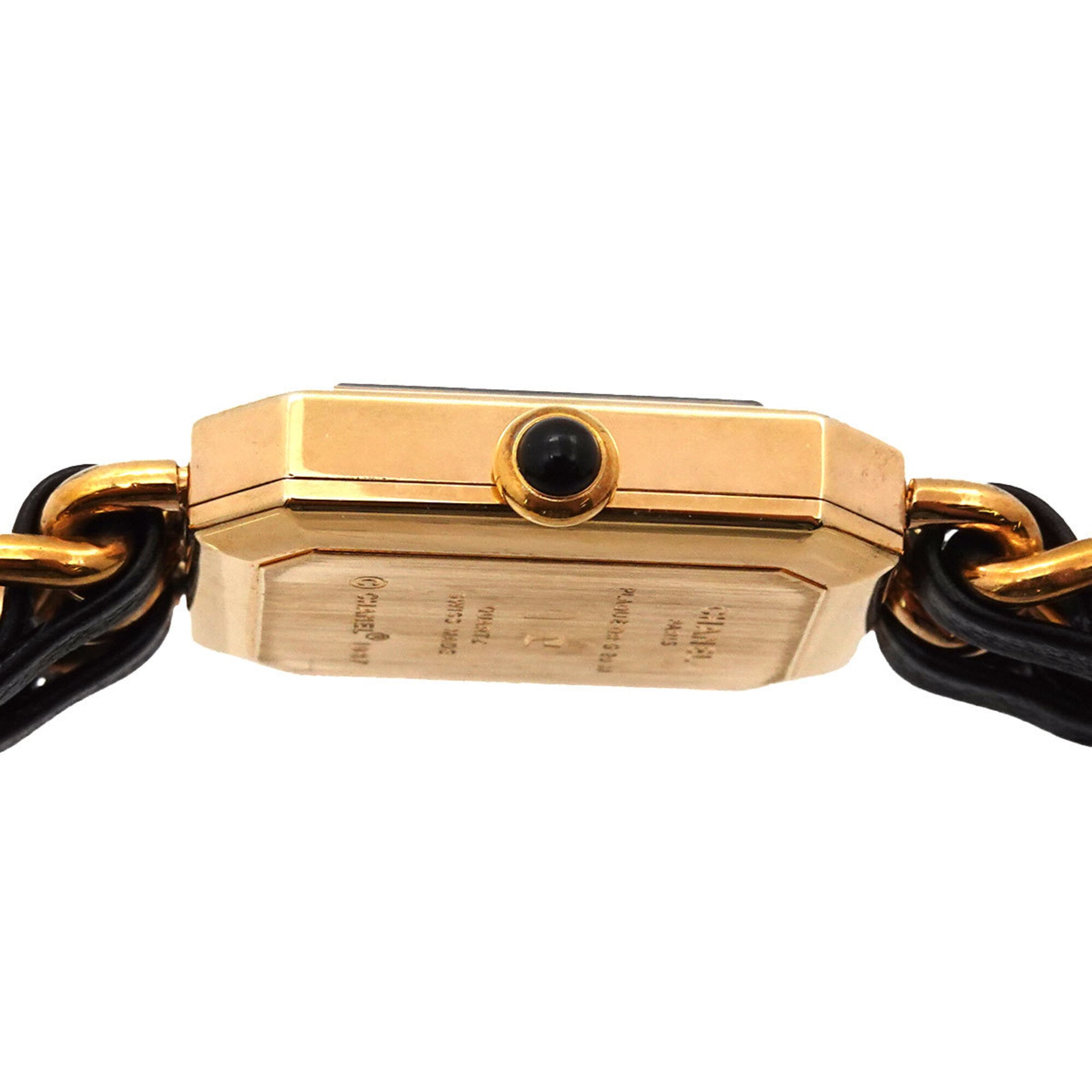 Chanel Premiere XL size H0001 Women's Watch Black Gold Quartz
