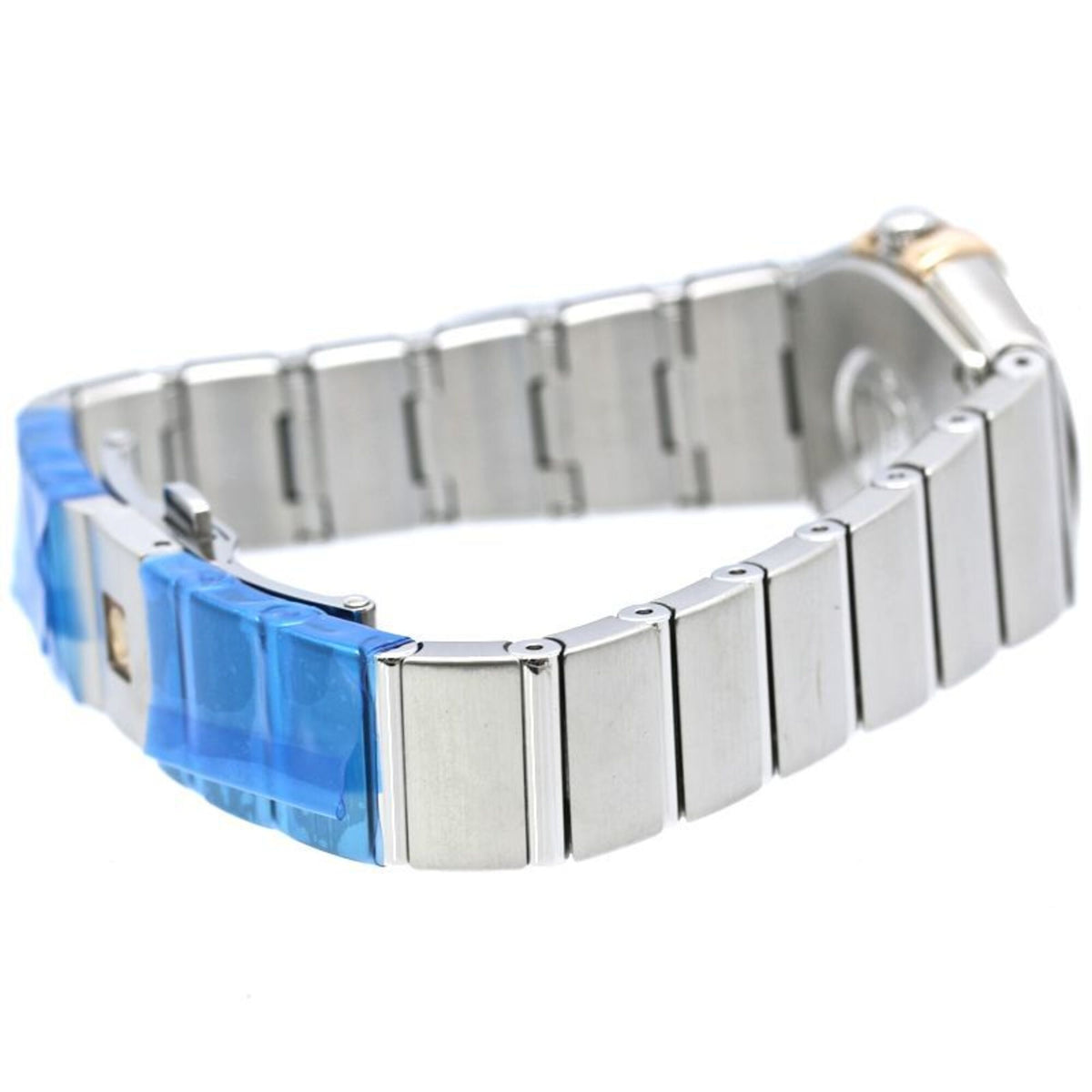 Omega Constellation Brushed 12P Diamond 123.20.24.60.53.002 Blue Dial 24mm Watch