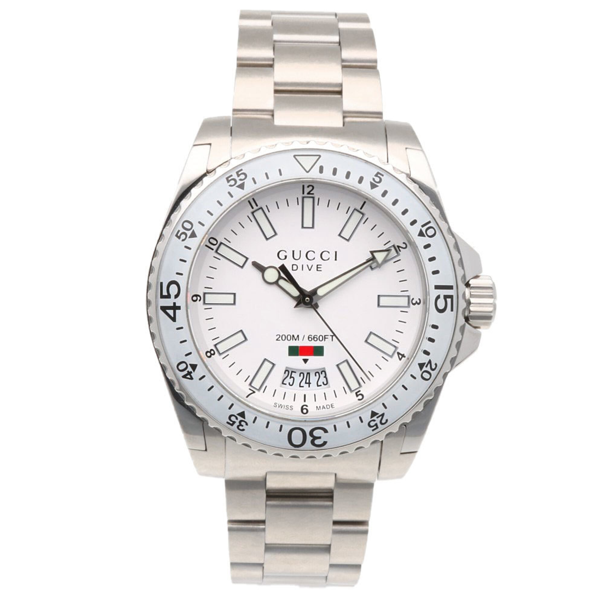 Gucci Dive 136.3 White Dial 40mm Watch