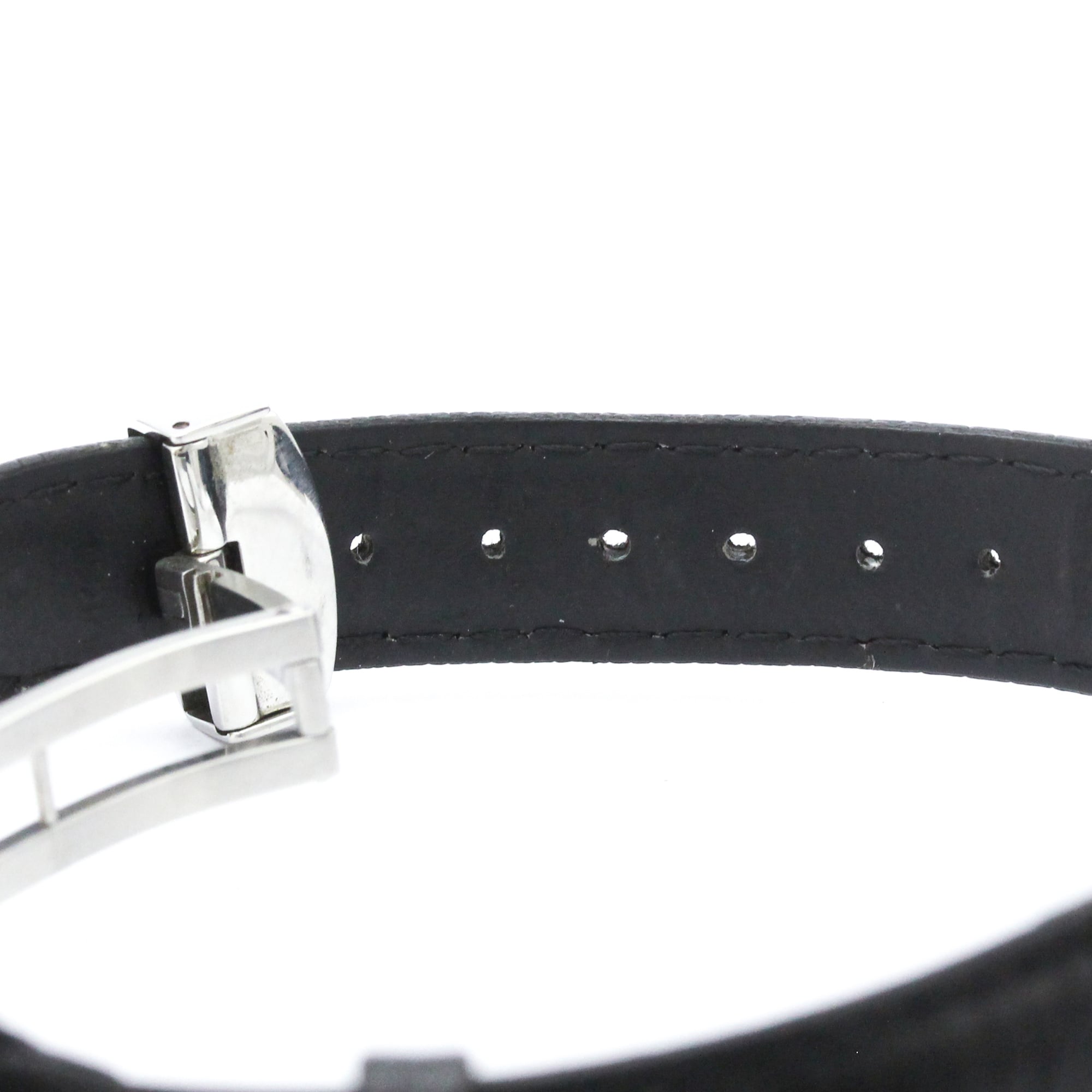 HAMILTON Ventura Stainless Steel Leather Quartz Mens Watch H24411732 Polished