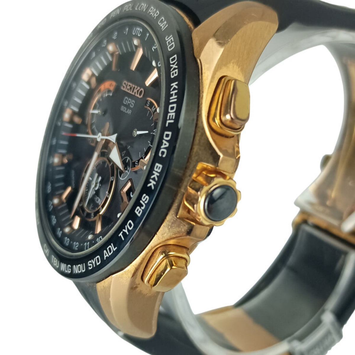 Seiko Astron GPS 8X-Serie Dual Time 8X53-0AC0 8X53-0AC0 SBXB055 Schwarz Zifferblatt 45 mm Uhr