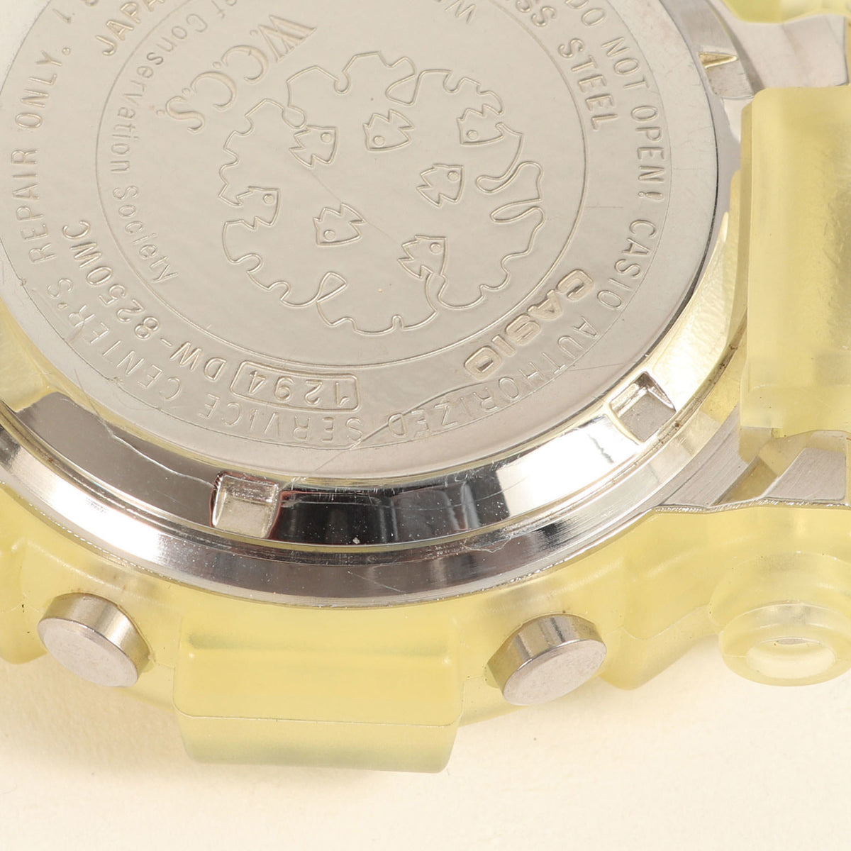 G-SHOCK 90s DW-8250WC-7BT FROGMAN W.C.C.S. World Coral Reef Conservation Society model Great Pavona watch, clear, 90s, CASIO men's