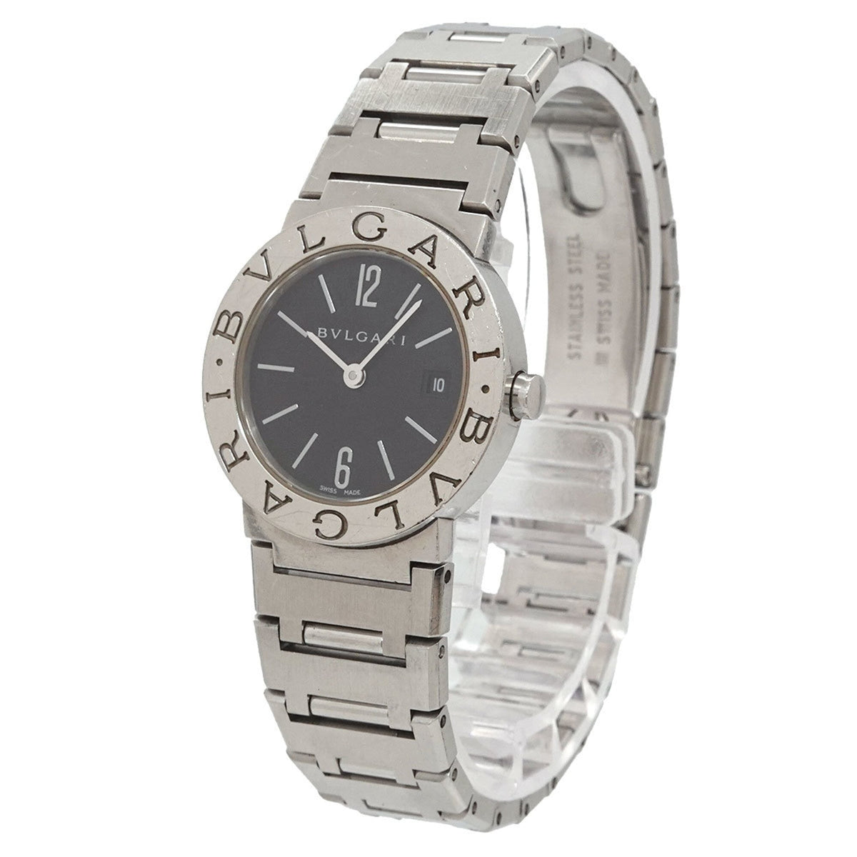 Bvlgari BB26SS Schwarz Zifferblatt 26 mm Uhr
