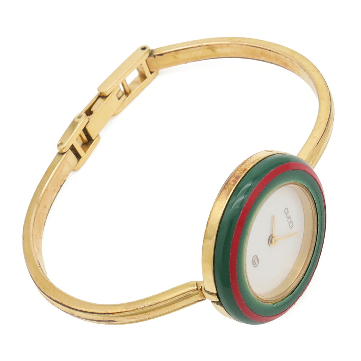 Gucci Change Bezel 11/12 met witte wijzerplaat, 26 mm horloge