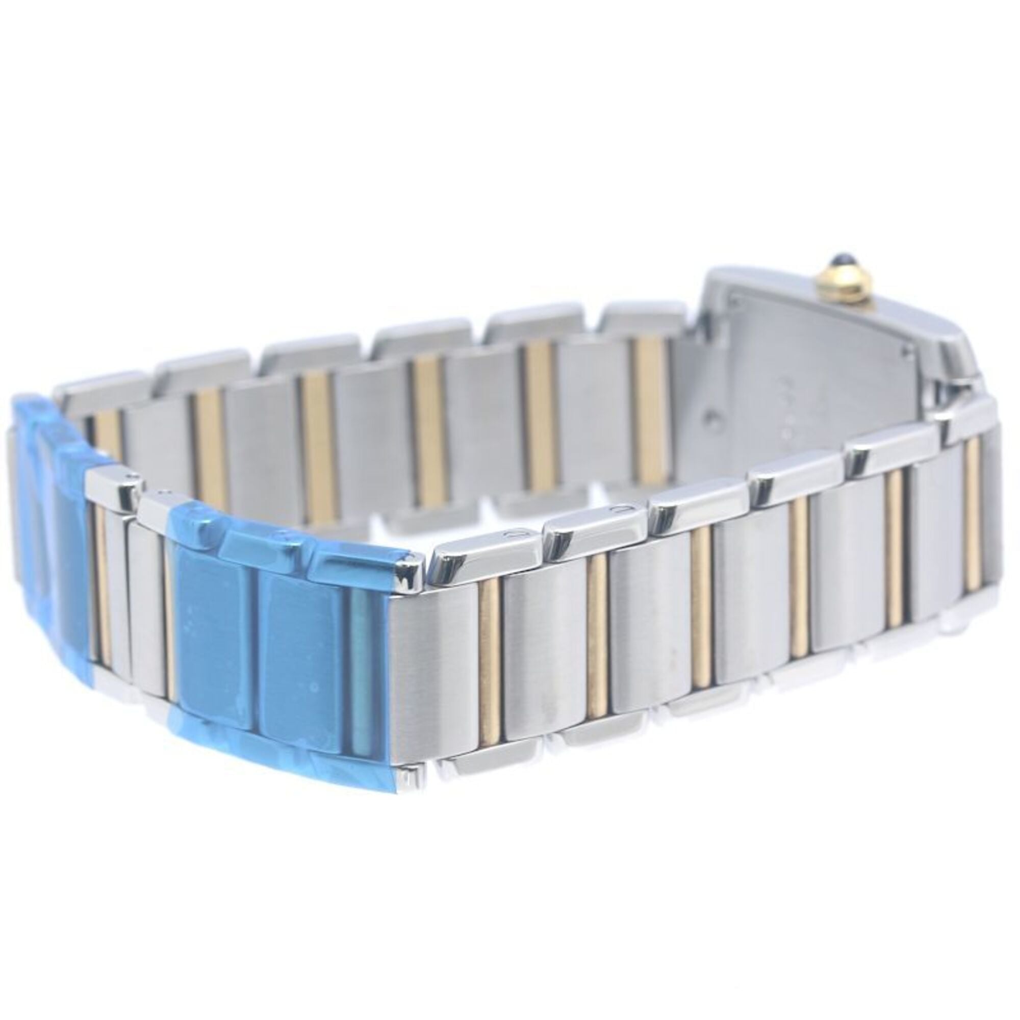 CARTIER Tank Française MM W51006Q4 Uhr, Jungengröße, 18 Karat Gelbgold x Edelstahl, 40390