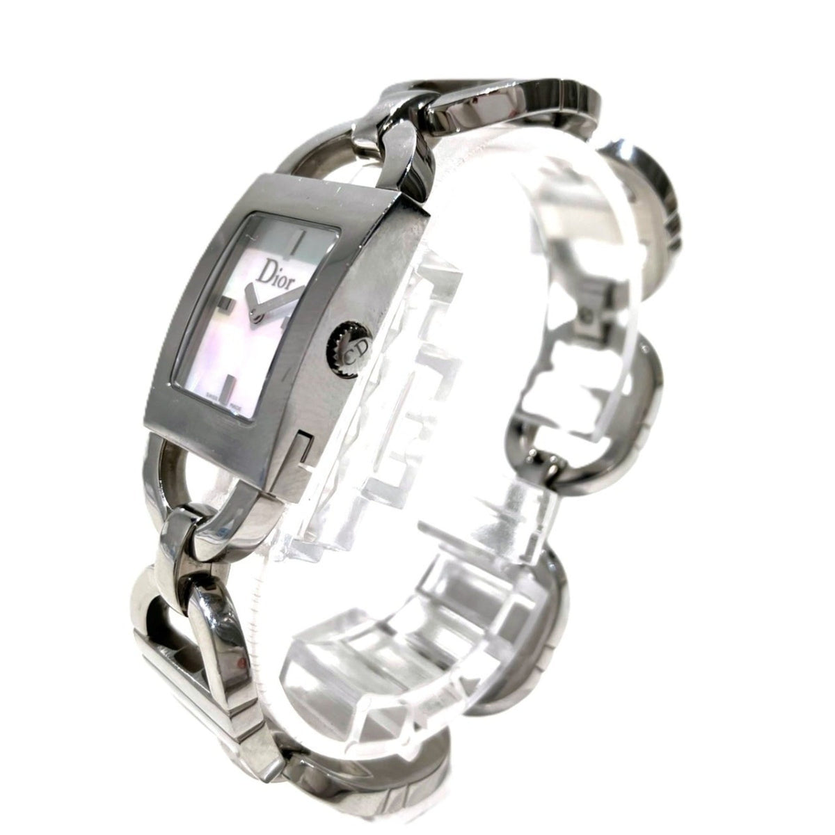 Christian Dior Malice D78-109 Weiß Zifferblatt in Muscheloptik 19 mm Uhr