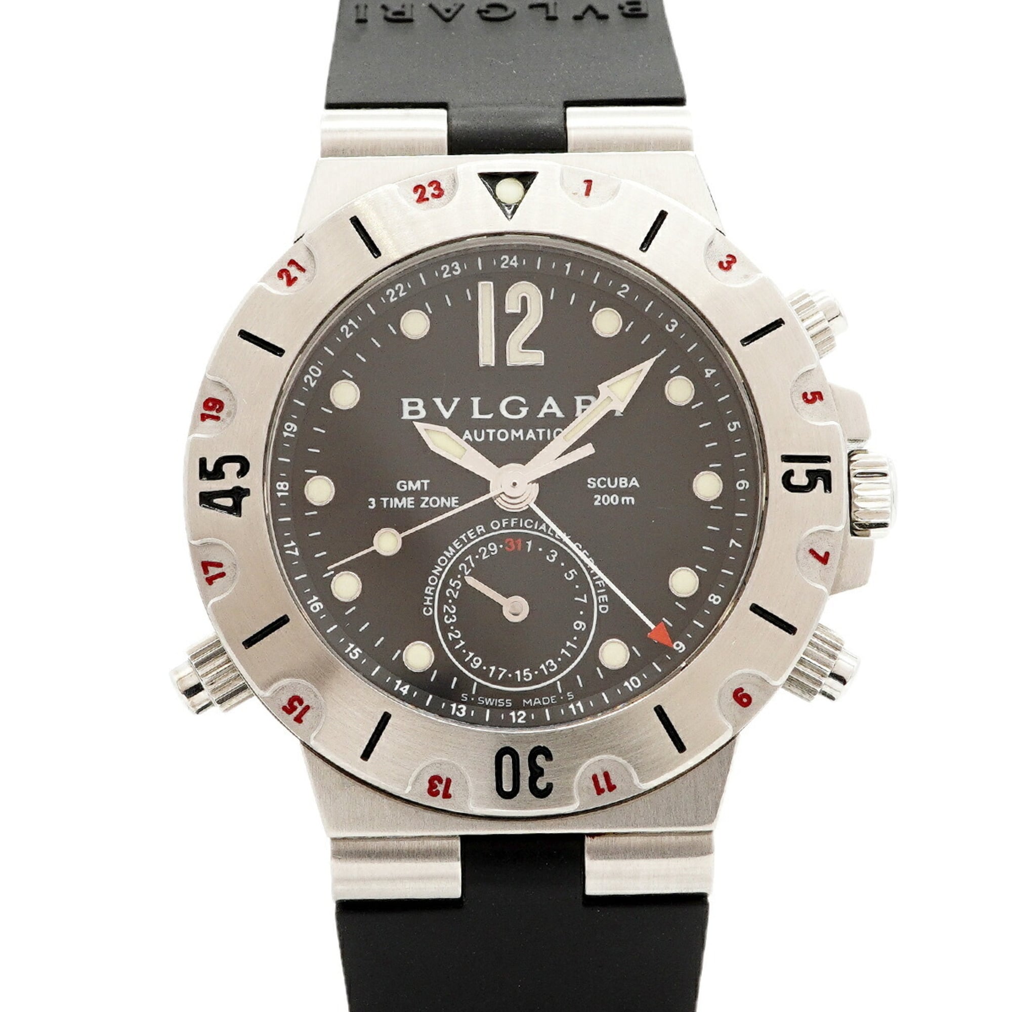Bulgari Diagono Scuba GMT SD38SGMT Black Dial