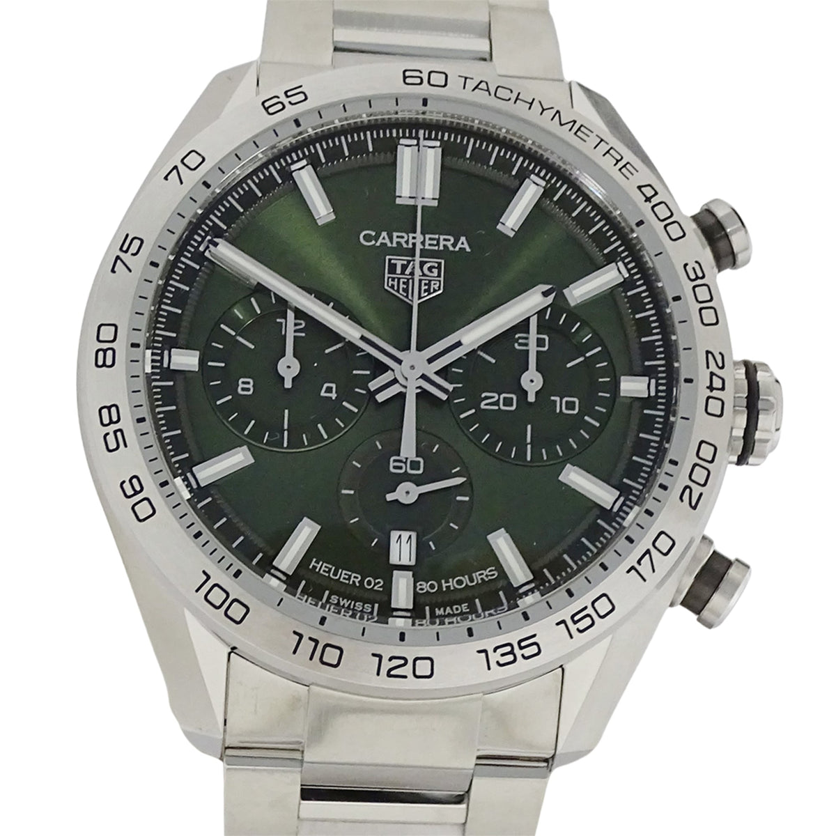 Montre TAG Heuer Carrera Calibre 02 CBN2A10 CBN2A10 BA0643 Vert Cadran 44 mm