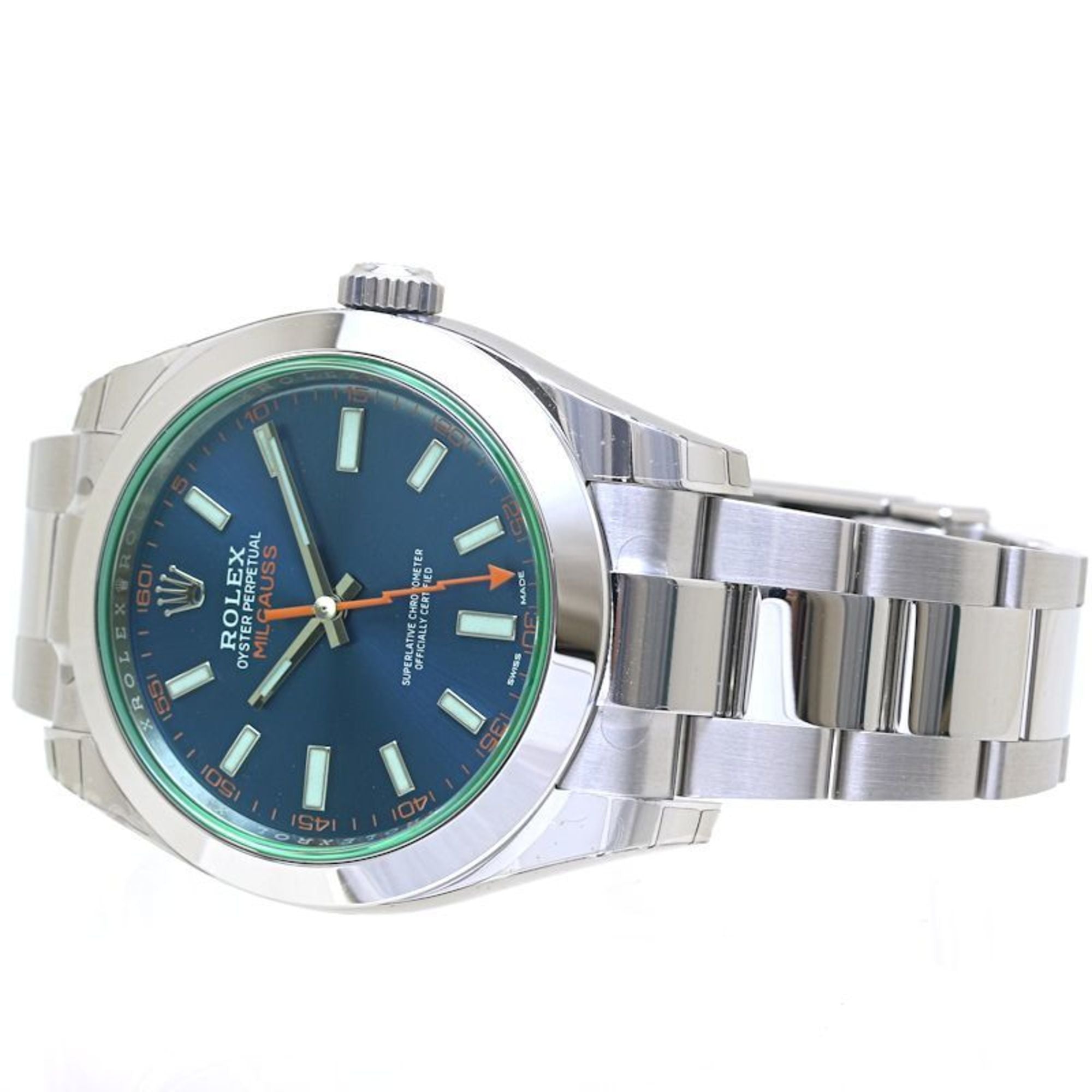 ROLEX Milgauss Z Blue, Random Number 116400GV, Men's Stainless Steel W