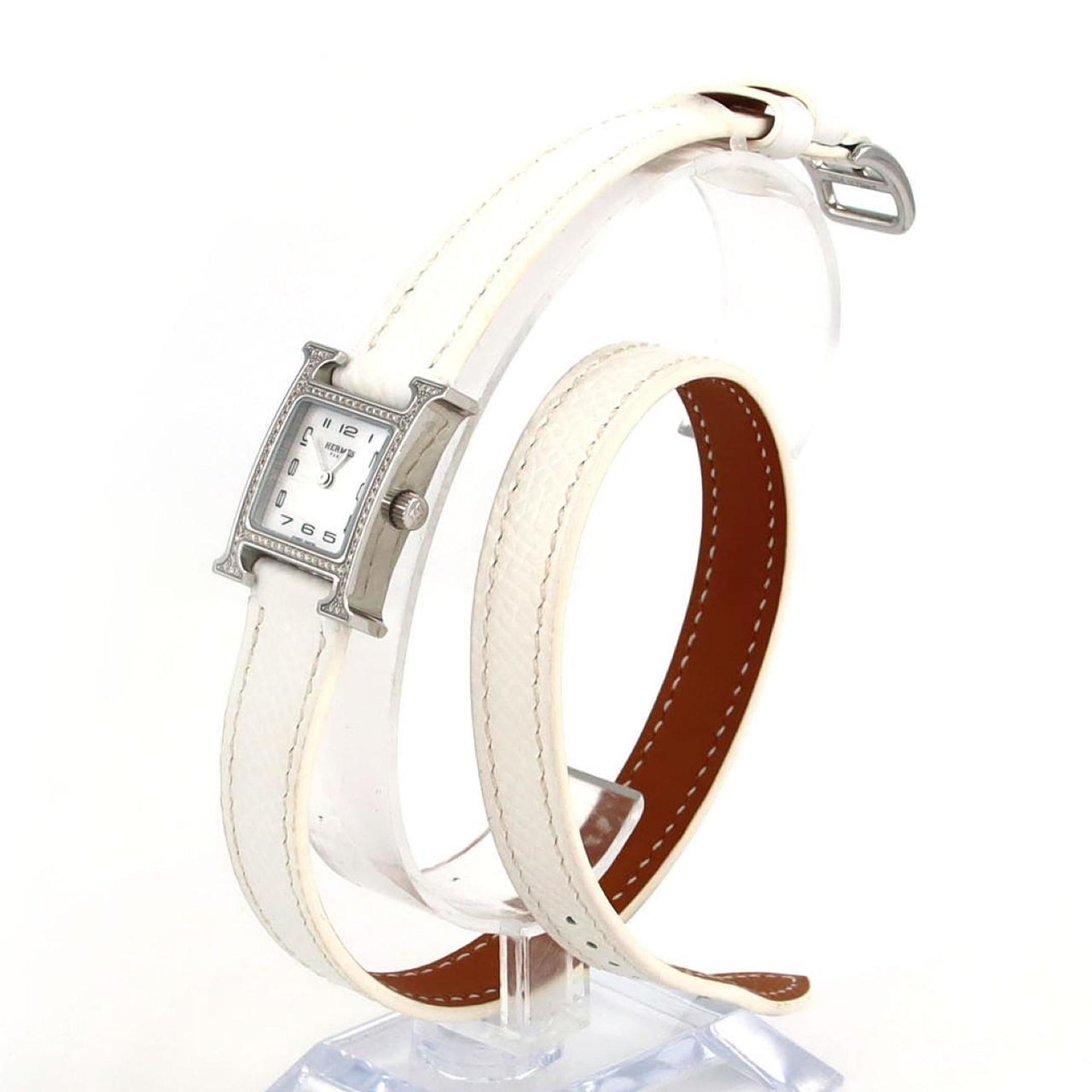 HermÃ¨s H Watch Double Tour D HH1.131 Stainless Steel Quartz Wristwatch