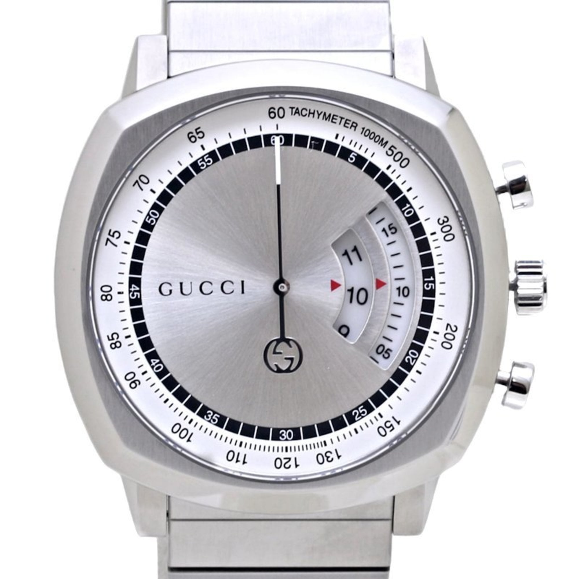 GUCCI Grip Chronograph YA157302 Watch 157.2 Stainless Steel Men's 130159