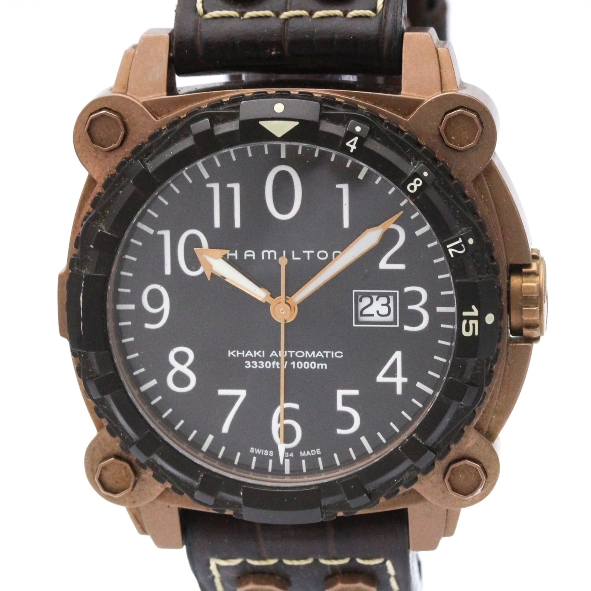 Hamilton Khaki H785250 Brown Dial Stainless steel 48mm Watch