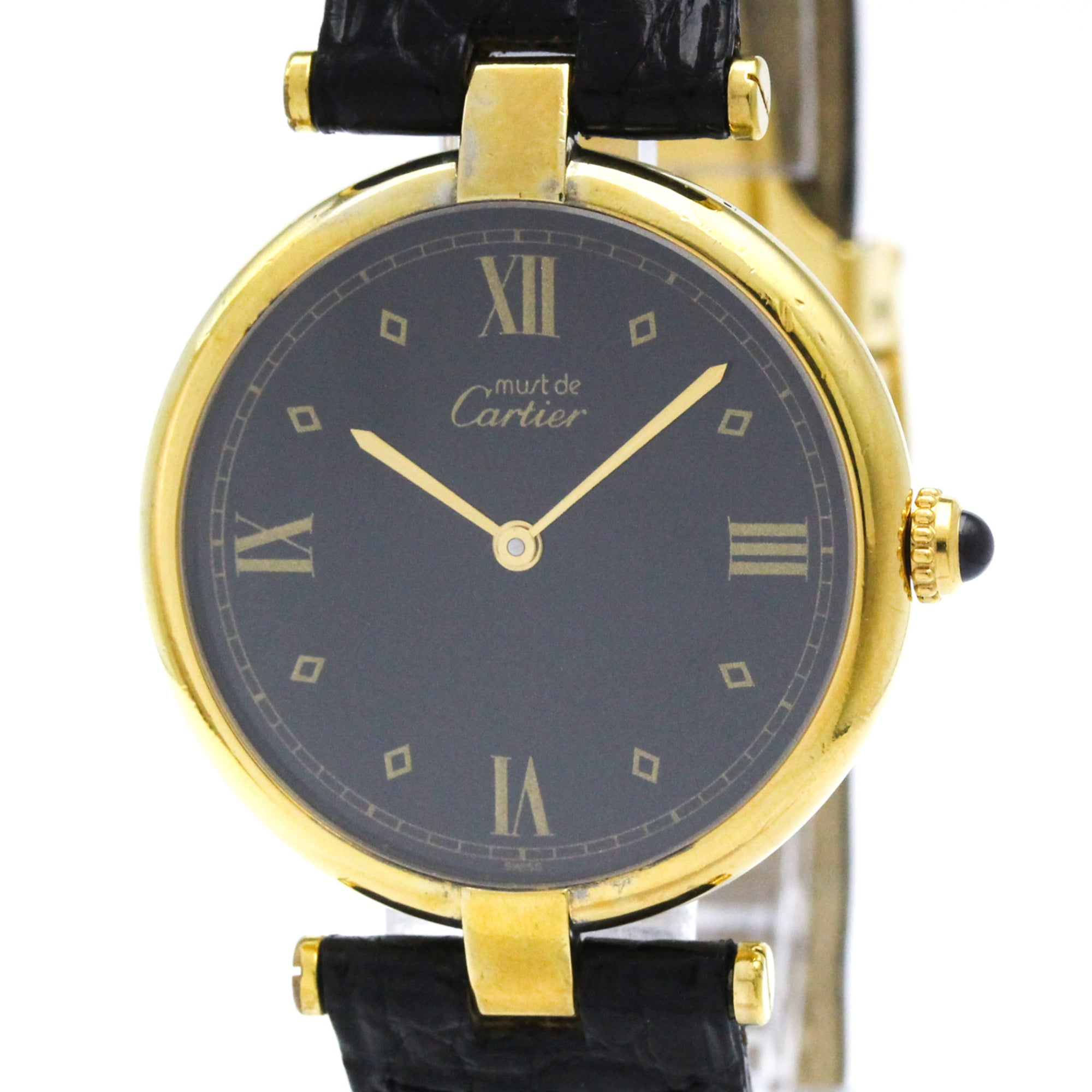 Cartier Must 590003 Black Dial 30mm Watch