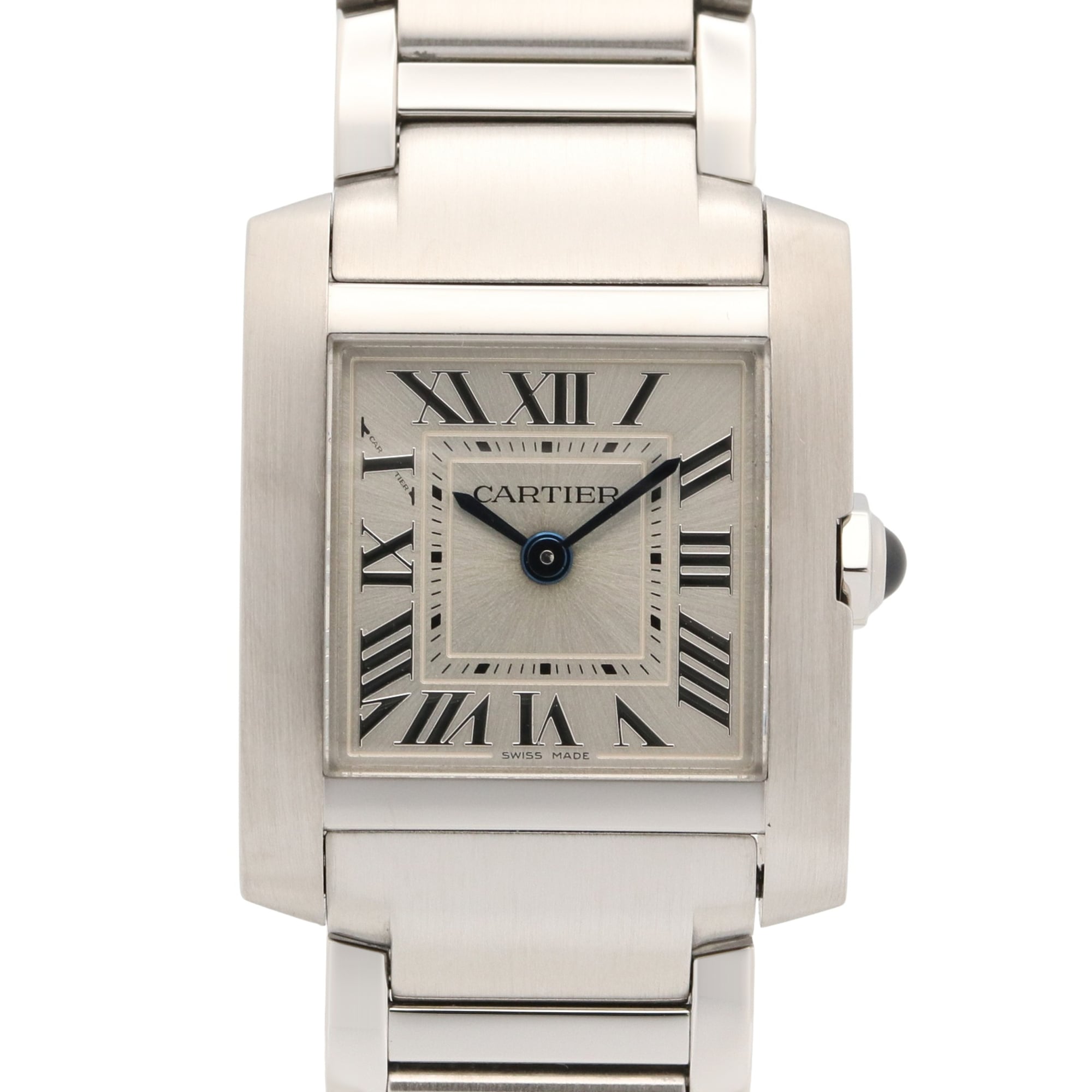 Cartier Tank Française SM WSTA0065 Silver Dial 21mm Watch