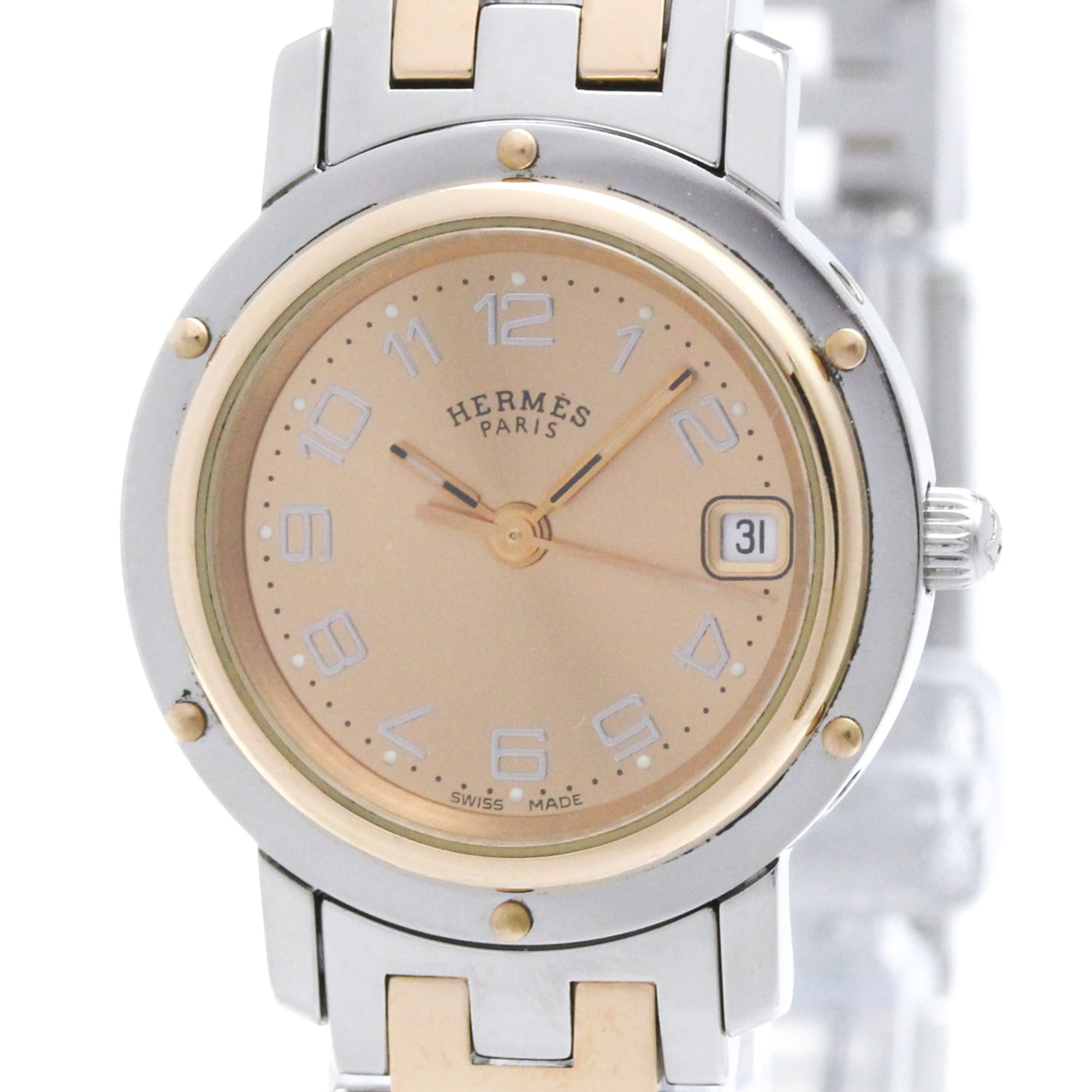 Hermes Clipper CL4.221 Pink gold Dial 24mm Watch
