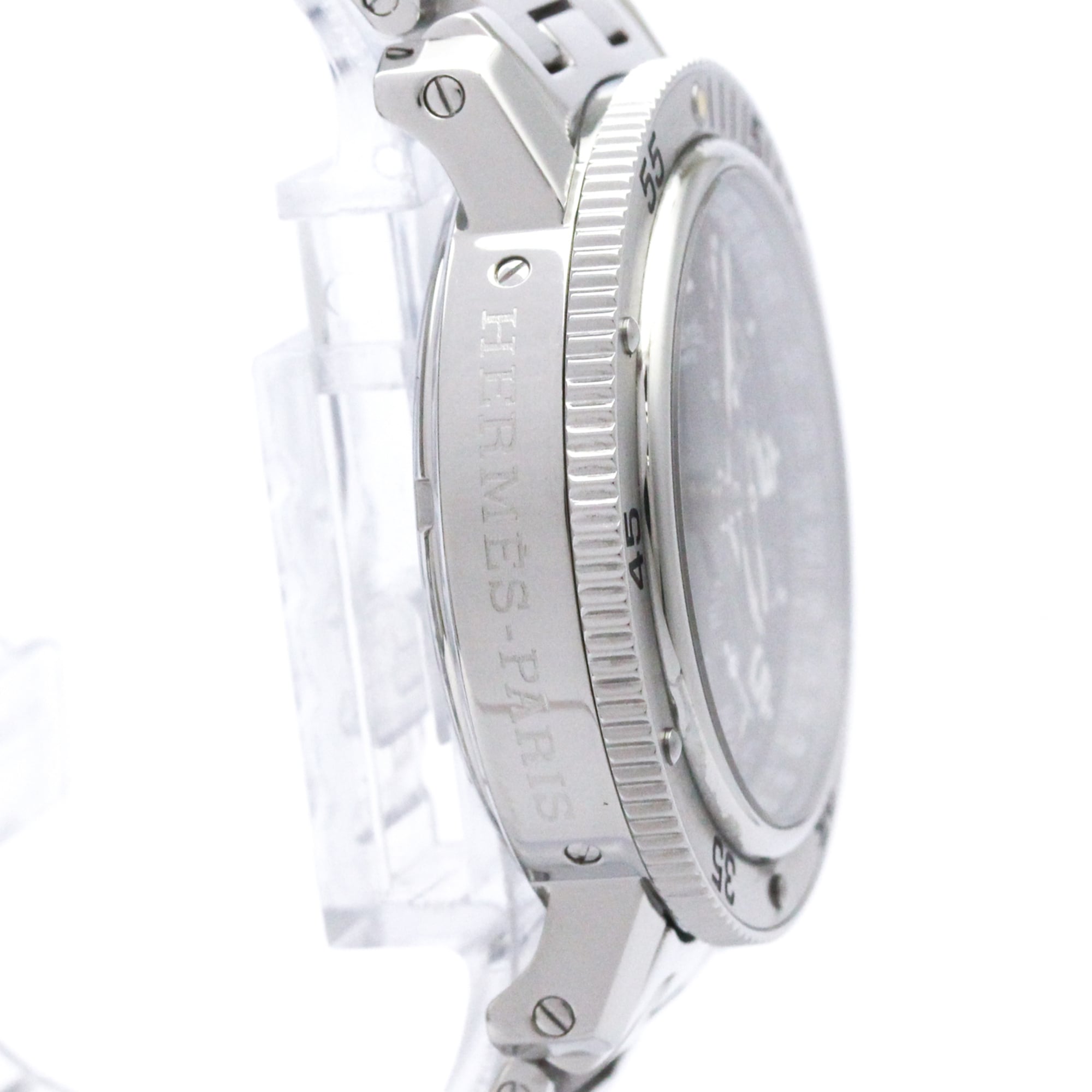 HERMES Clipper Diver Chronograph Quartz Mens Watch CL2.910 Polished