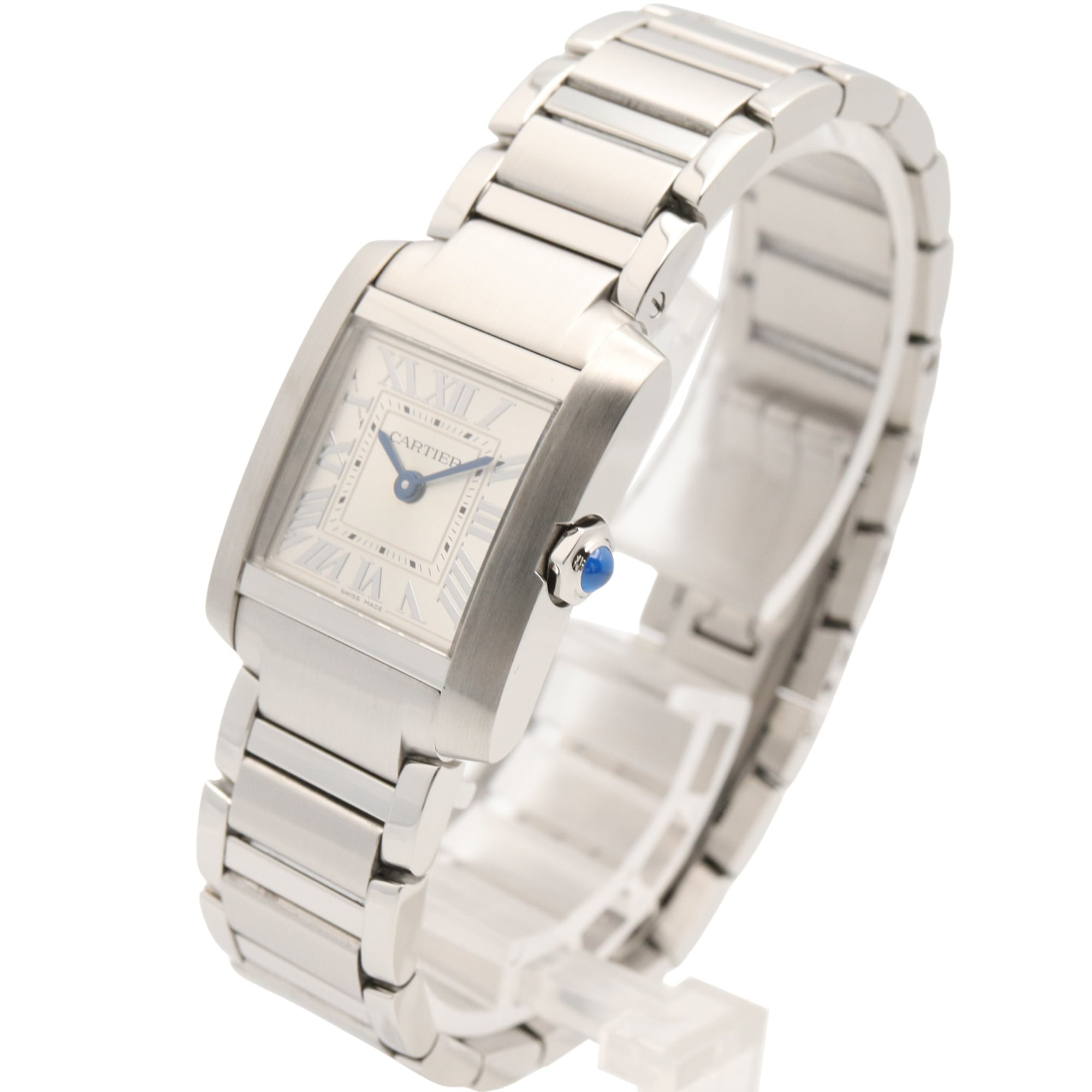 Cartier Tank Française SM WSTA0065 Silver Dial 21mm Watch