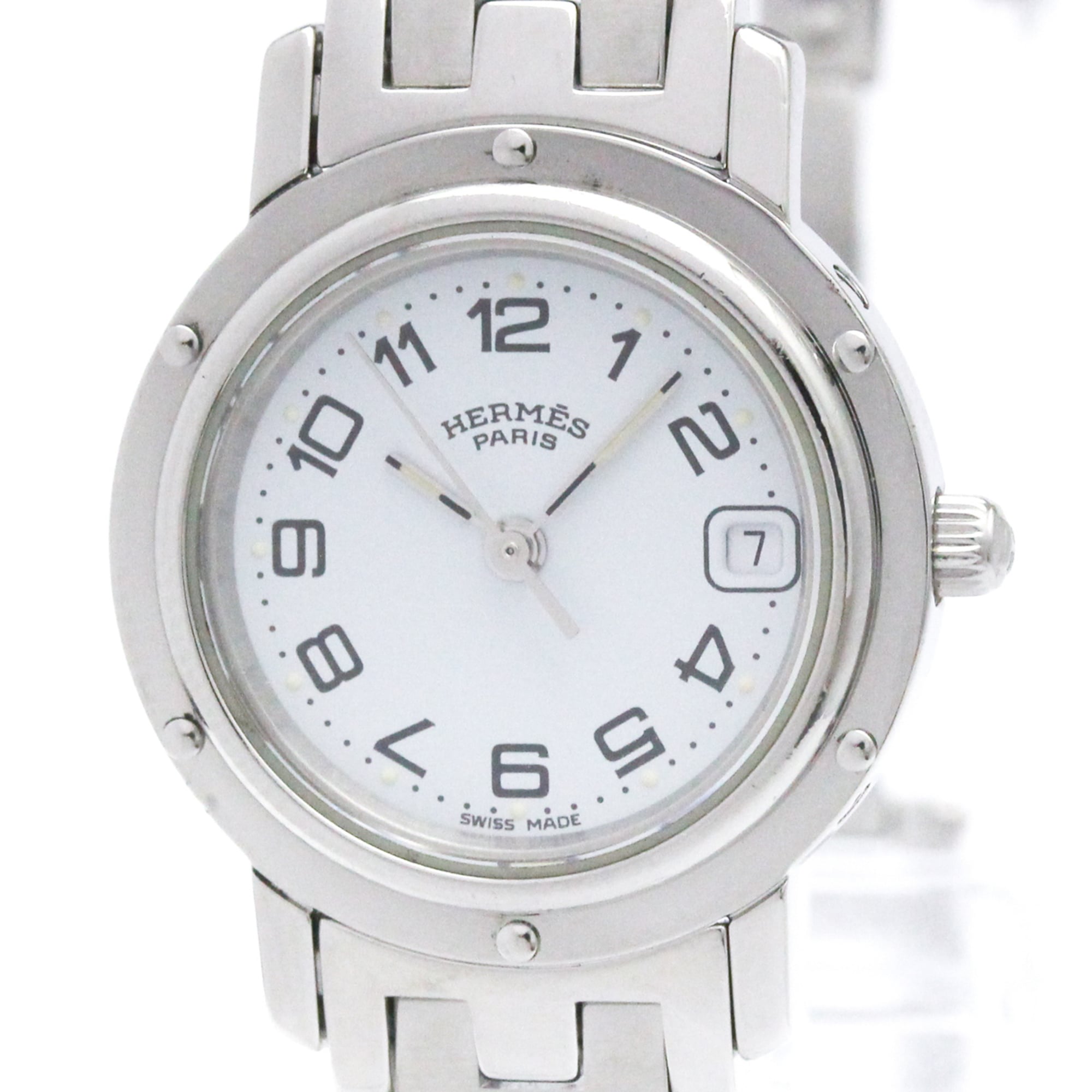 Hermes Clipper CL4.210 White Dial 24mm Watch