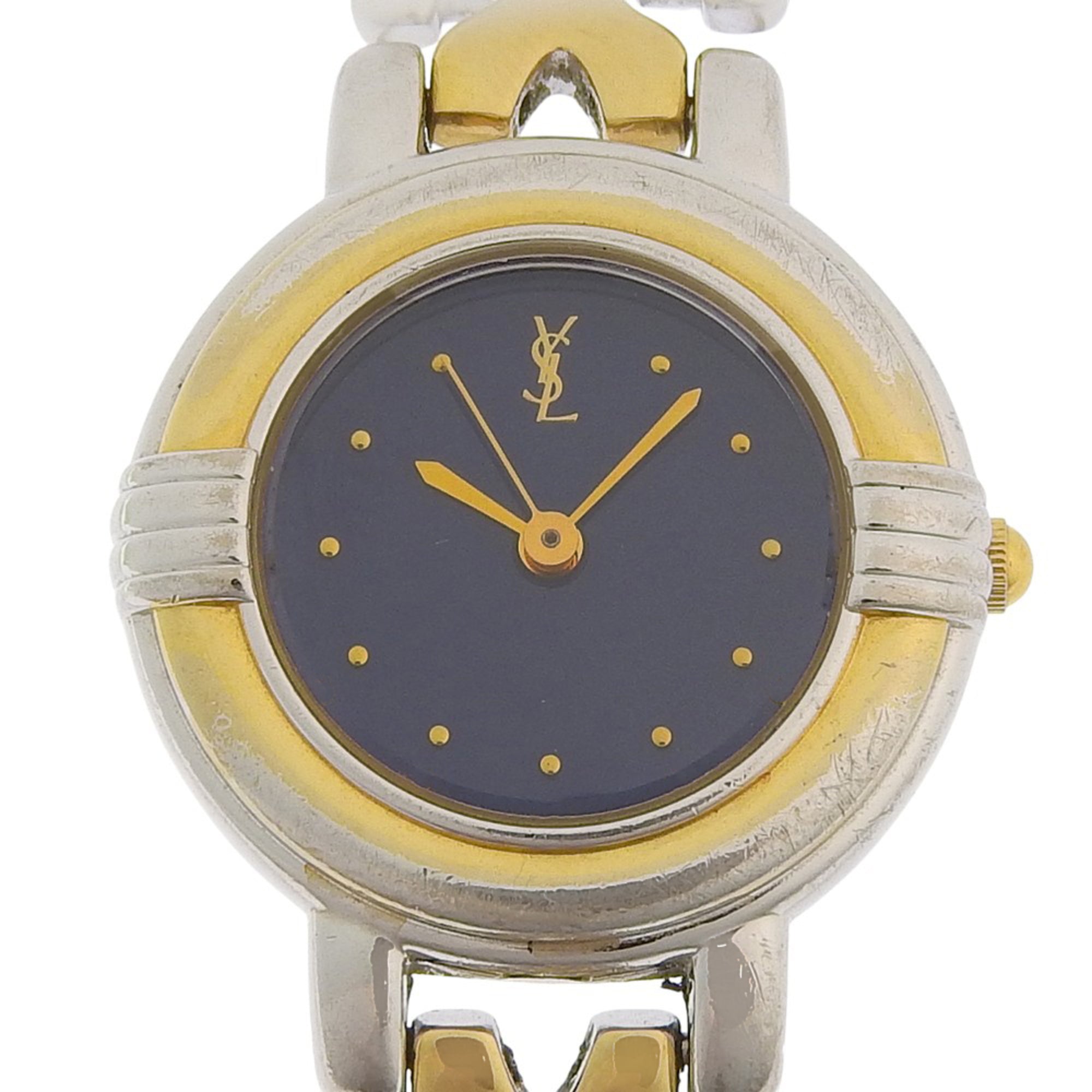 Yves Saint Laurent YVES SAINT LAURENT watch 5430-F43089 Stainless steel Made in Japan Quartz Analog Blue dial Women's