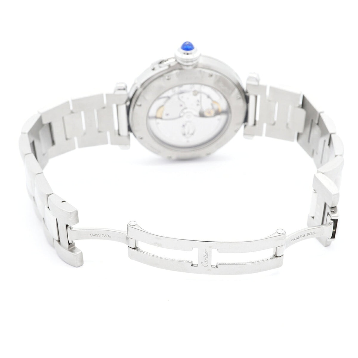 Cartier Pasha Date W31031H3 Silver Dial 38mm Watch