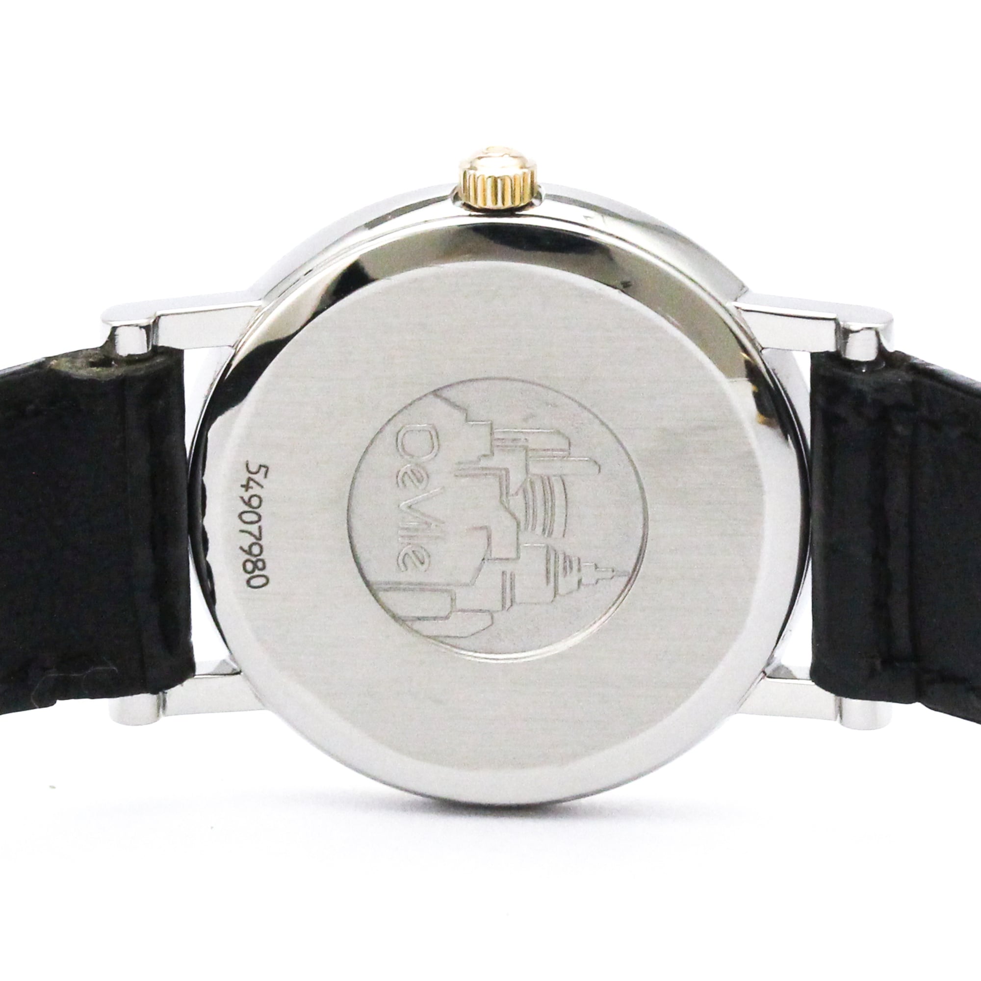 OMEGA De Ville Gold Plated Steel Quartz Ladies Watch 596.2579 Polished