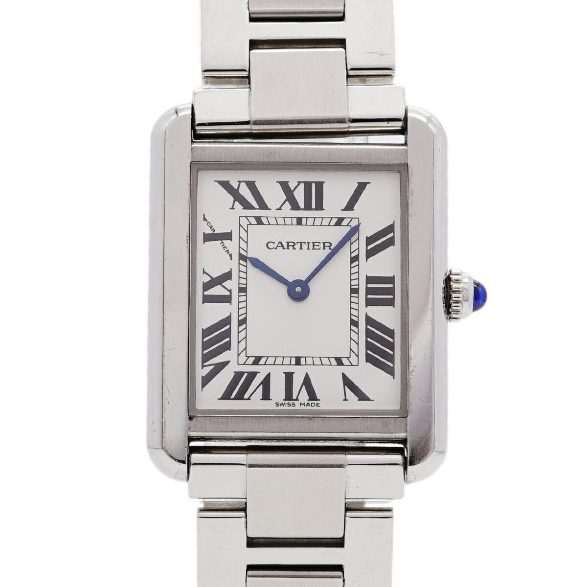 Cartier Tank Solo SM W5200013 Horloge met zilveren wijzerplaat, 24 mm