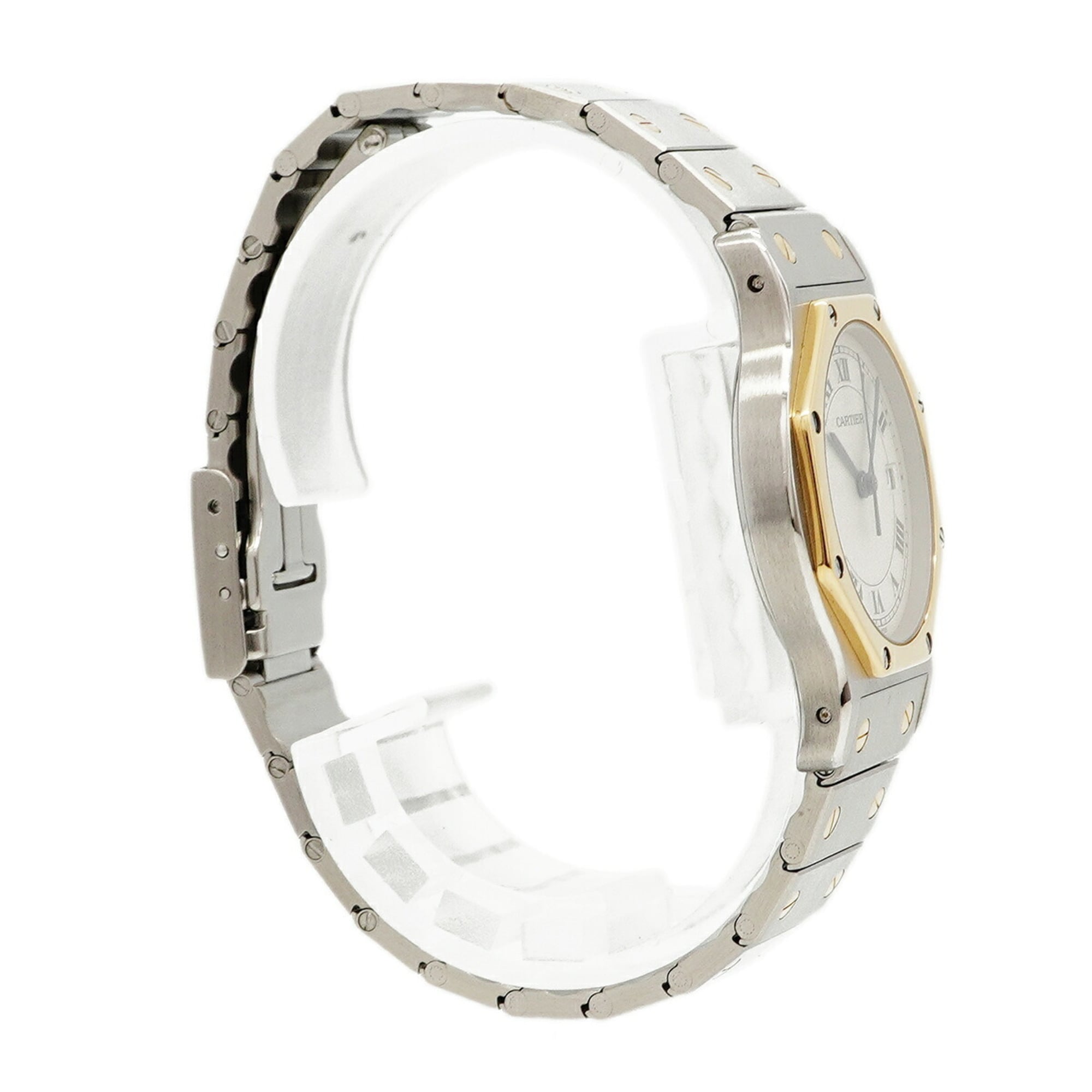 Cartier Santos Octagon LM W2001583 Ivory Dial ( & Wo)