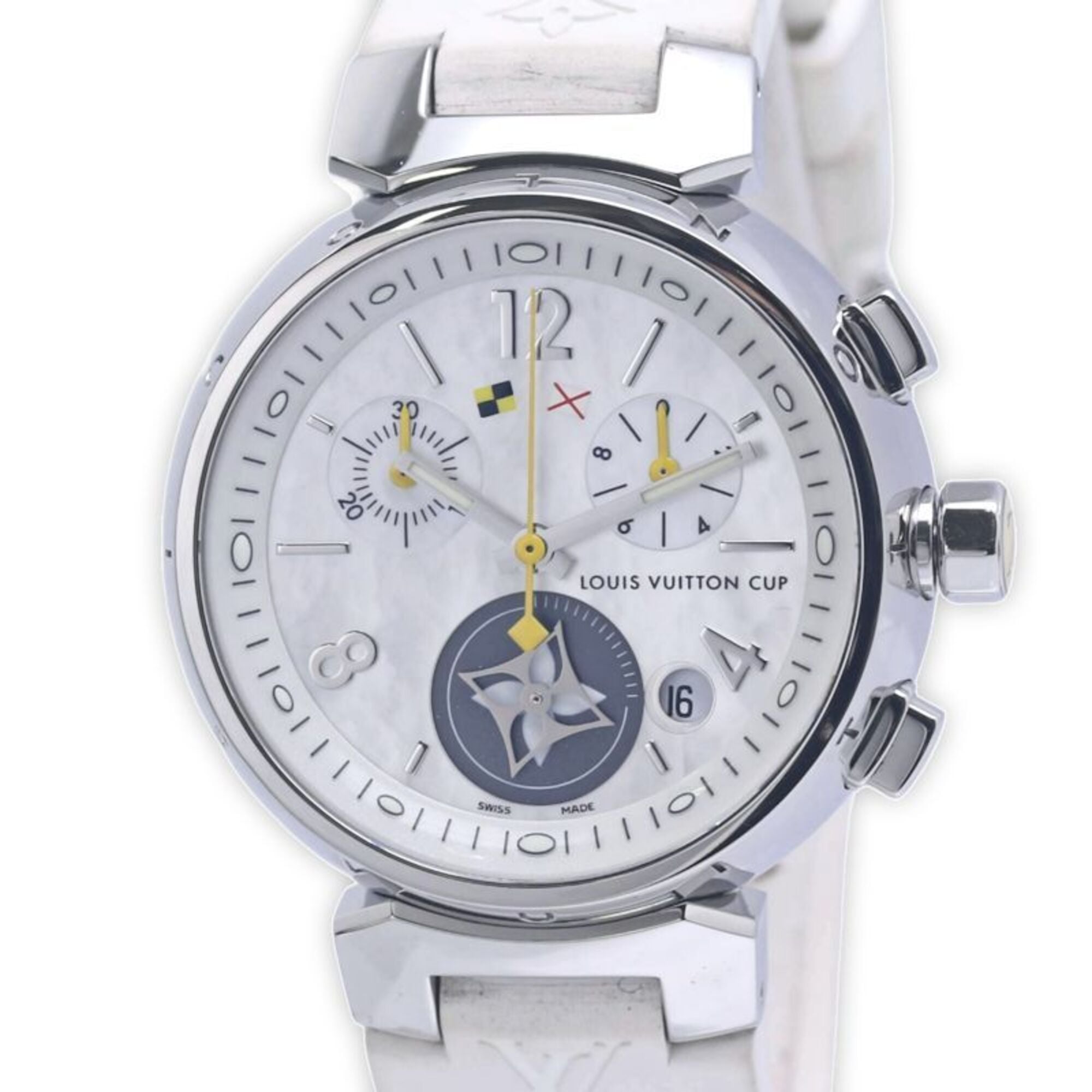 LOUIS VUITTON Tambour Lovely Cup MM Chronograph Q132C2 Women's Watch 40315