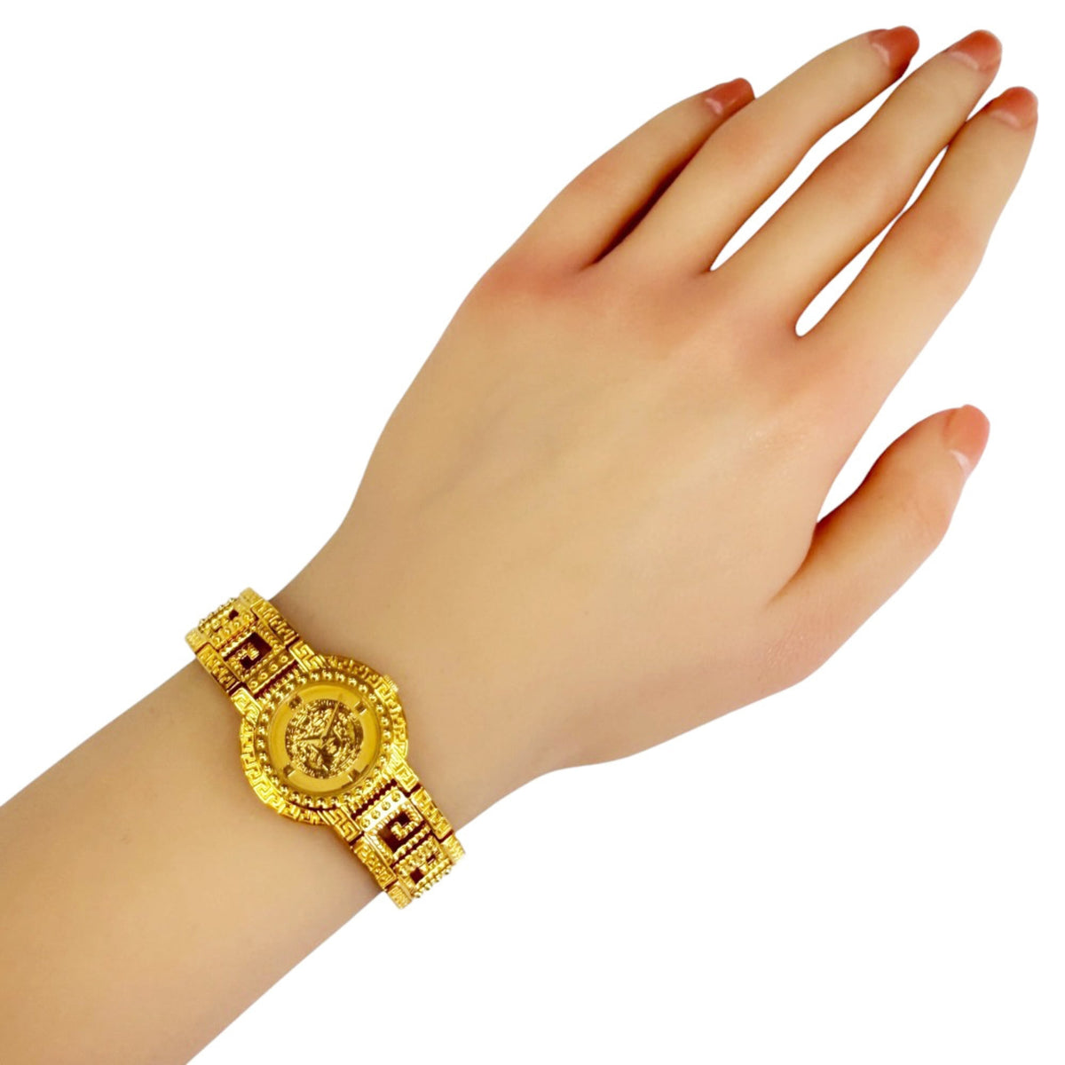Montre Versace Medusa 7009018 à cadran doré, 25 mm