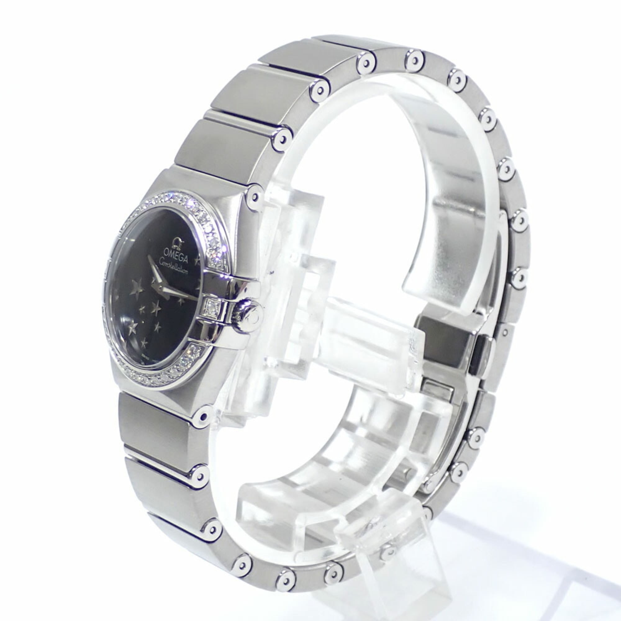 Omega Constellation Ladies Quartz Watch with Diamonds, Stainless Steel, 123.15.24.60.01.001, Battery-Powered