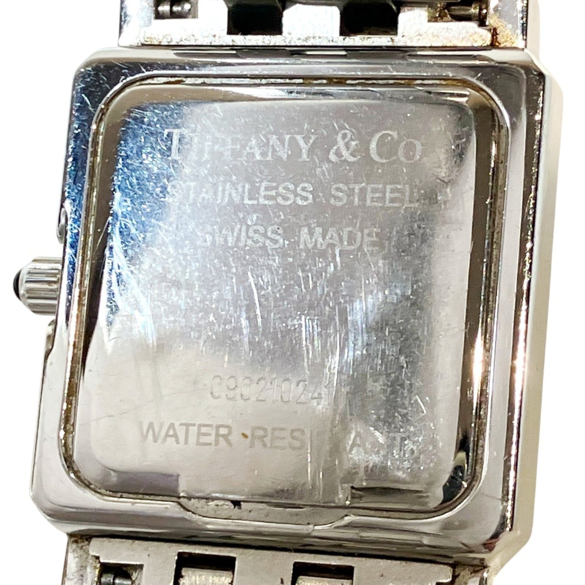 Tiffany & Co. wristwatch, total weight 52g, stainless steel, quartz movement, white dial.