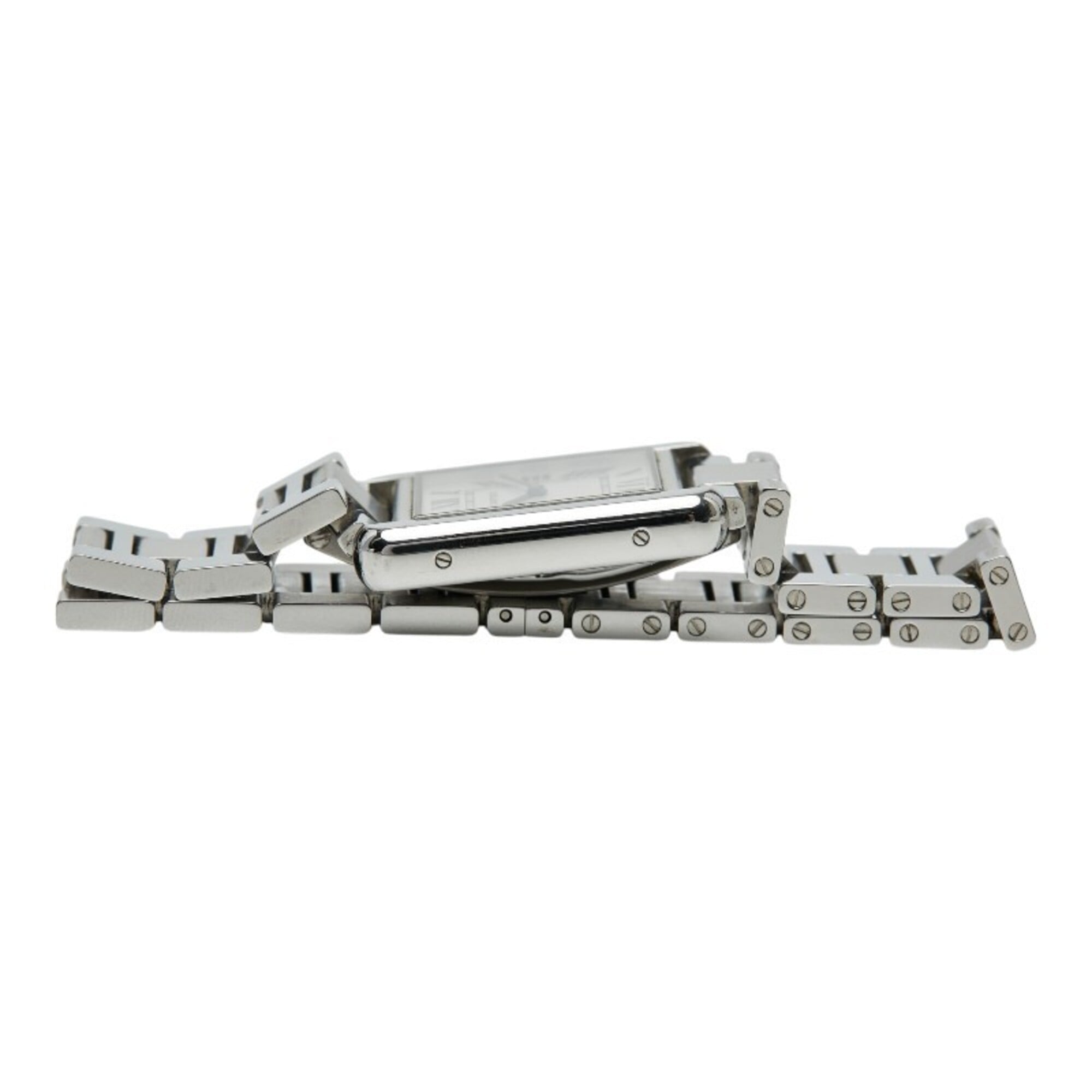 Cartier Tank Solo SM W5200013 Quarz-Damenuhr aus Edelstahl mit Weiß Zifferblatt CARTIER