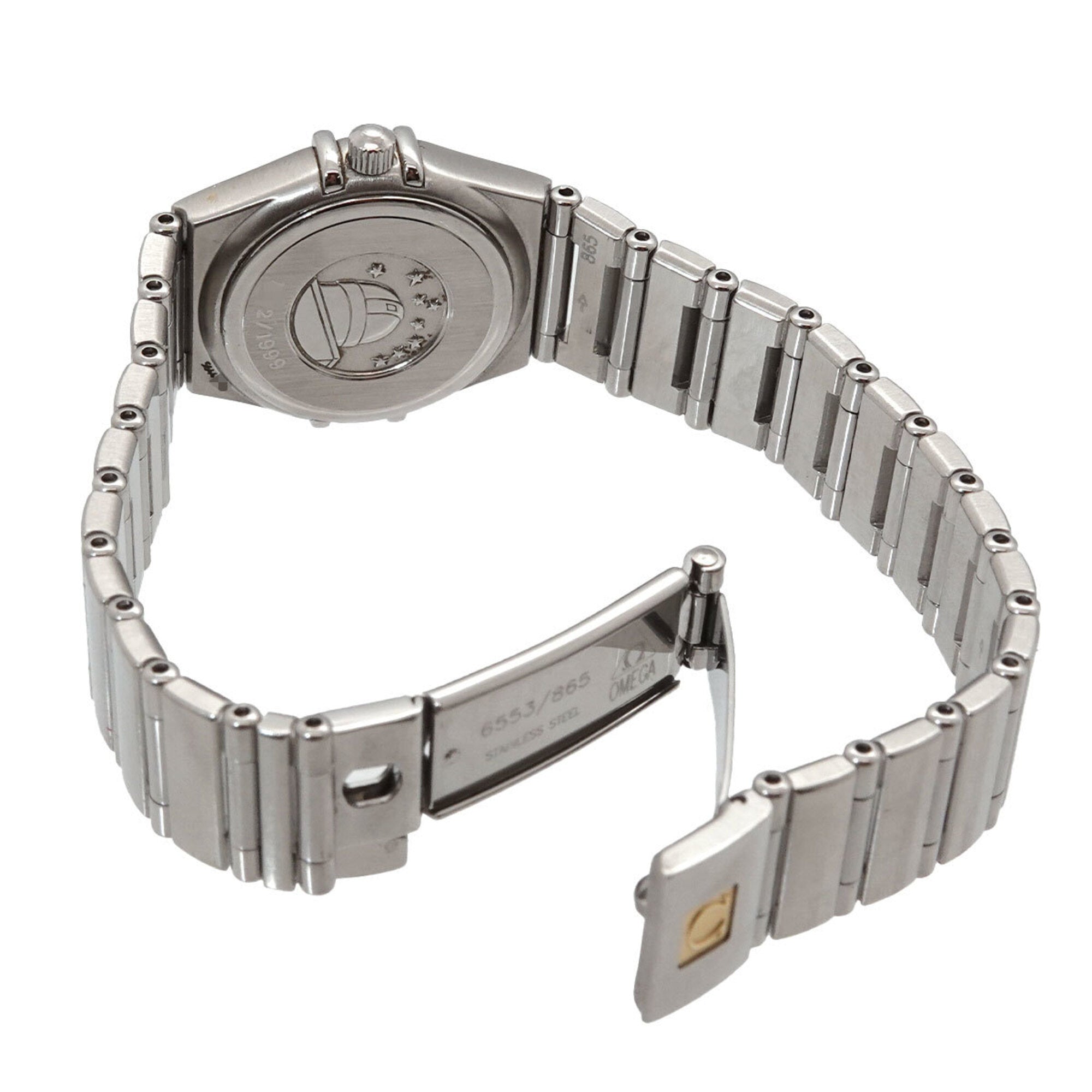Omega Constellation Mini Cindy Crawford Limitierte Auflage (1999 Exemplare) 1563 86 Damenuhr 16 Diamanten und blauem Quarz